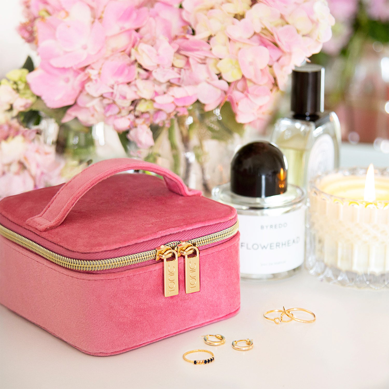 Luxury Velvet Jewelry Box with Coral Design - Perfect for Organizing Rings, Necklaces & Earrings | Elegant Gift for Women & Girls
