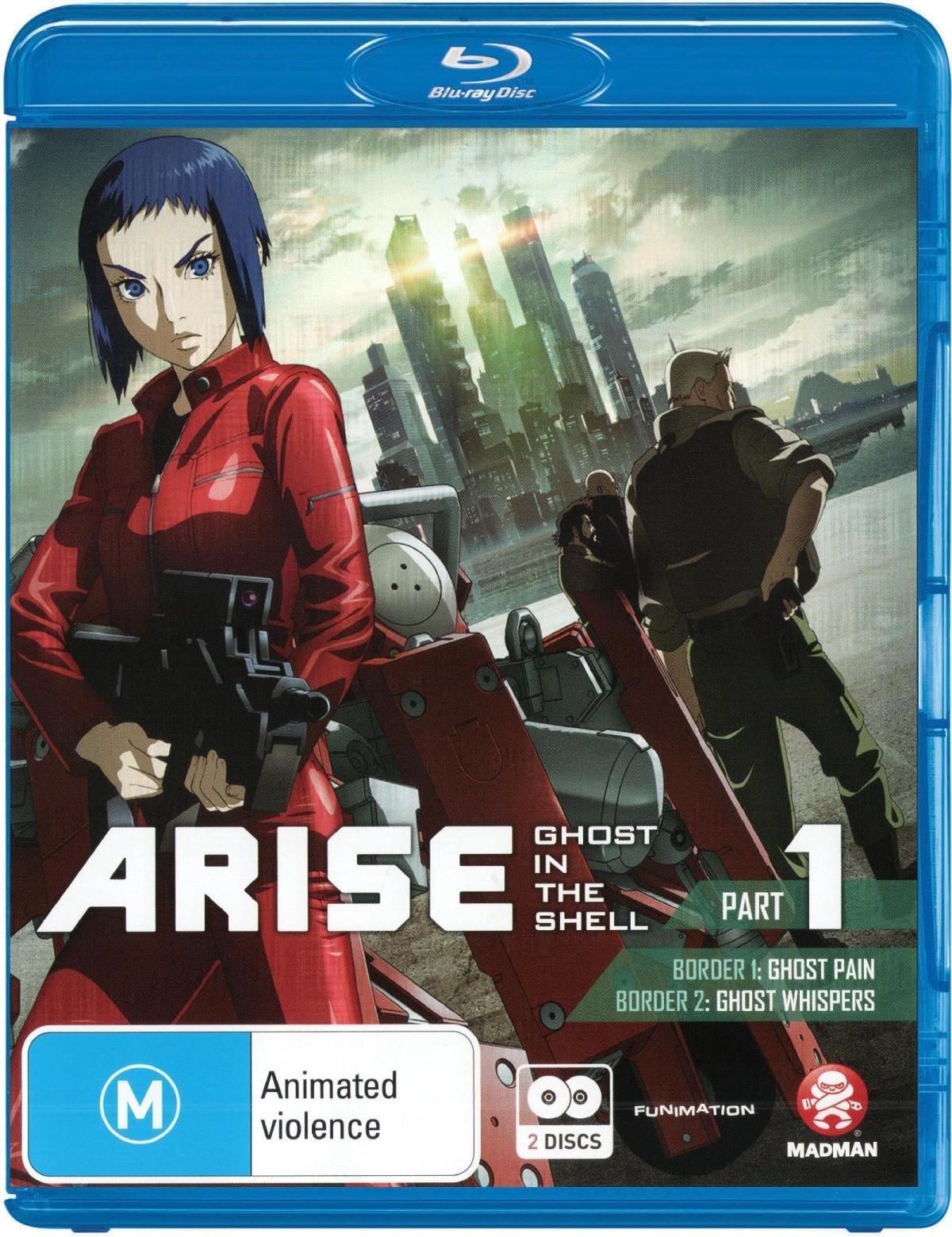 Ghost in the Shell Arise: Border 1 & 2 Blu-ray (Ghost Pain & Ghost Whispers) - Region B Import from Australia - Anime Collector's Edition for Sci-Fi Fans & Cyberpunk Enthusiasts - Perfect for Movie Nights and Anime Collections
