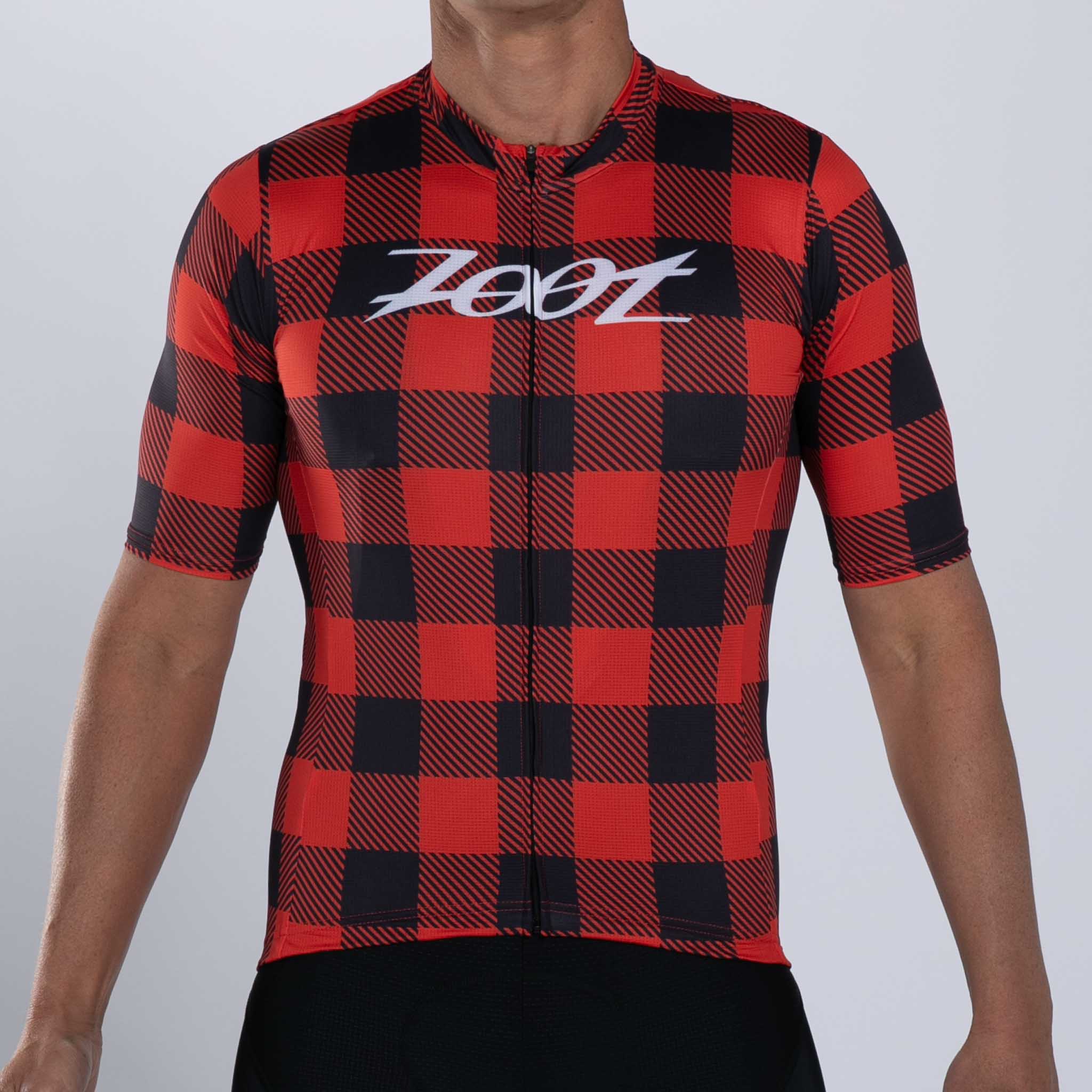 Men's Limited Edition Cycling Aero Jersey - Lumberjack Style for Road Biking & Performance Training