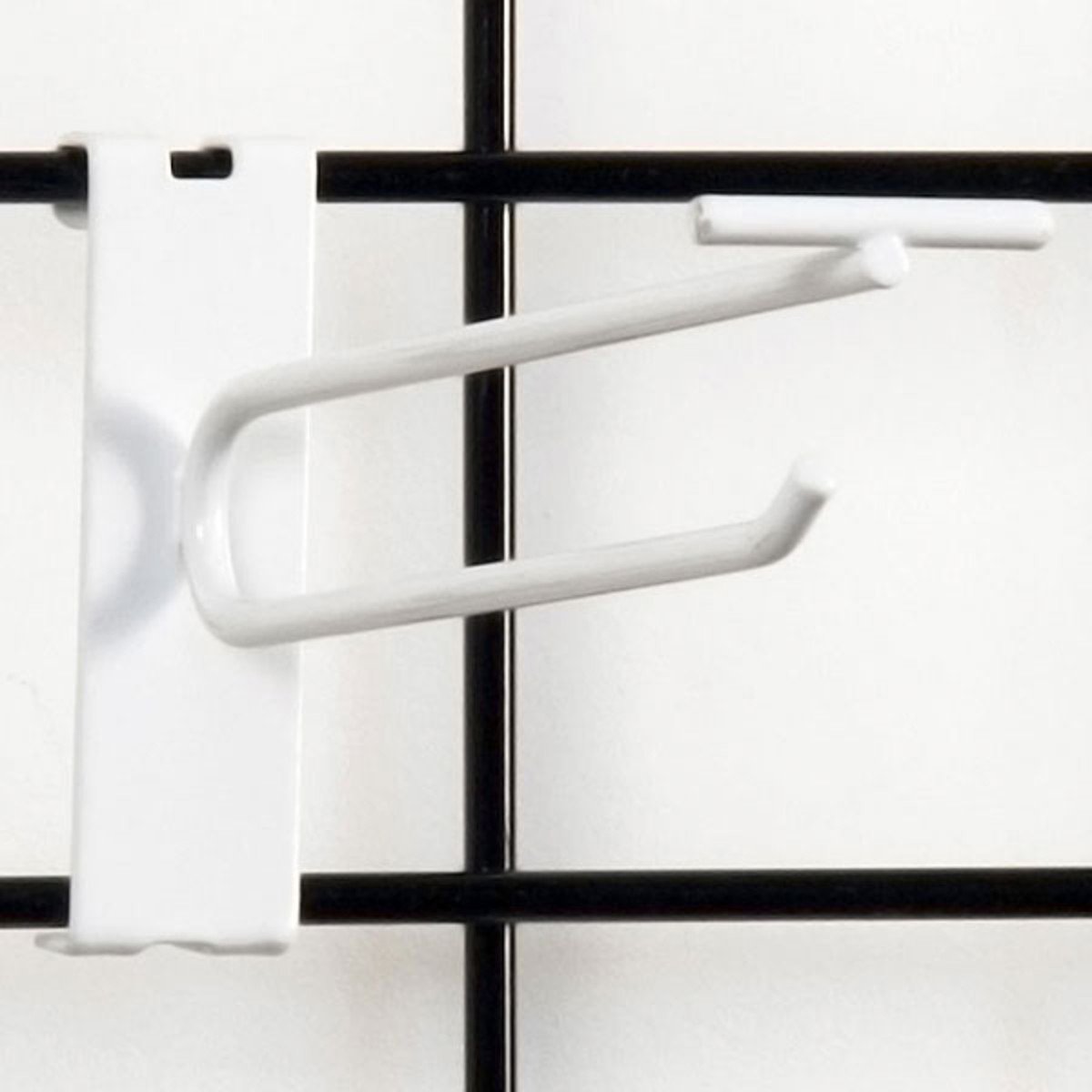 Gridwall Scanner Hook 6-Pack - White (100/Carton) - Perfect for Retail Display & Store Organization