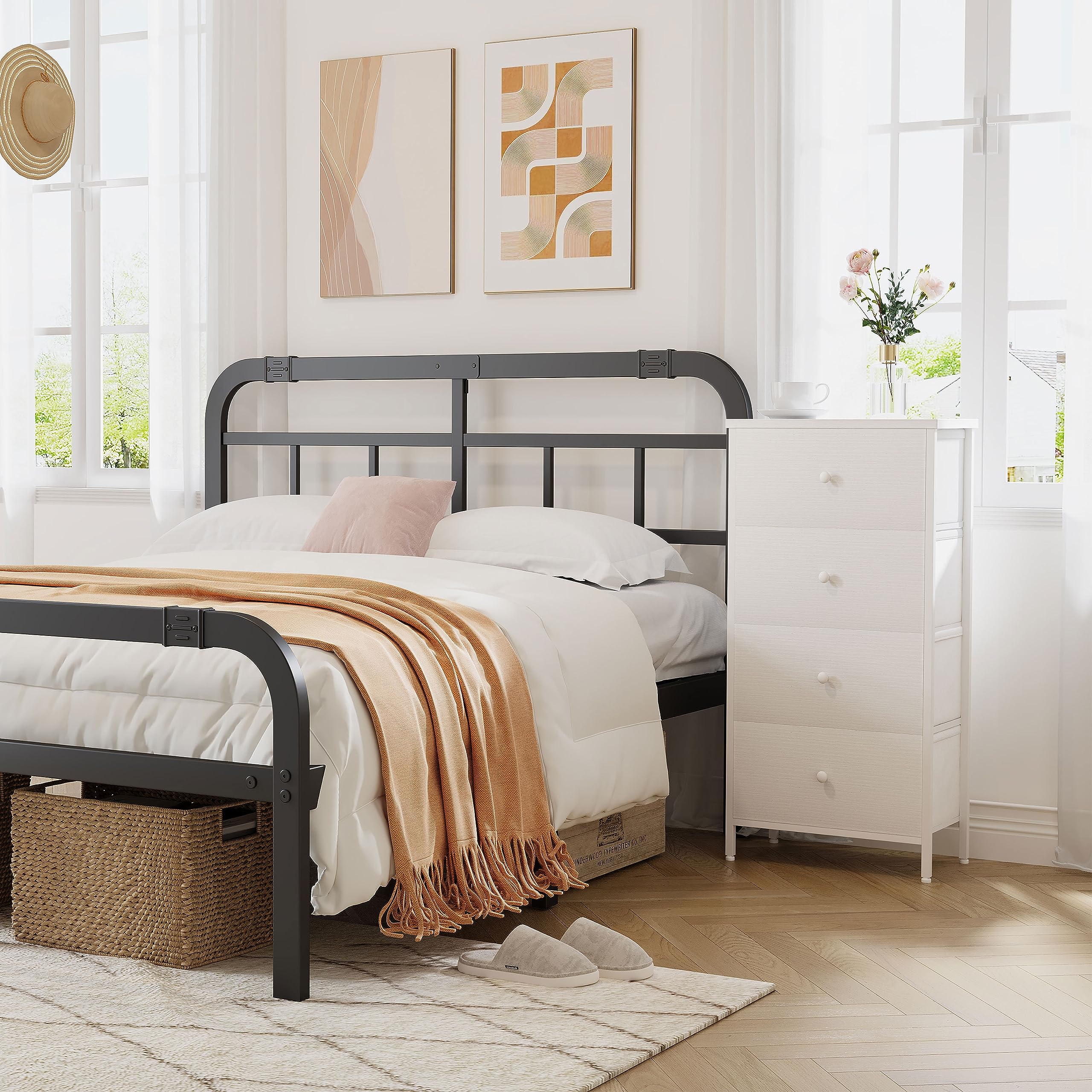 BOLUO 4-Drawer White Dresser for Bedroom - Modern Kids & Adult Dresser Organizer for Closet - Perfect for Nursery, Bedroom Storage & Home Organization