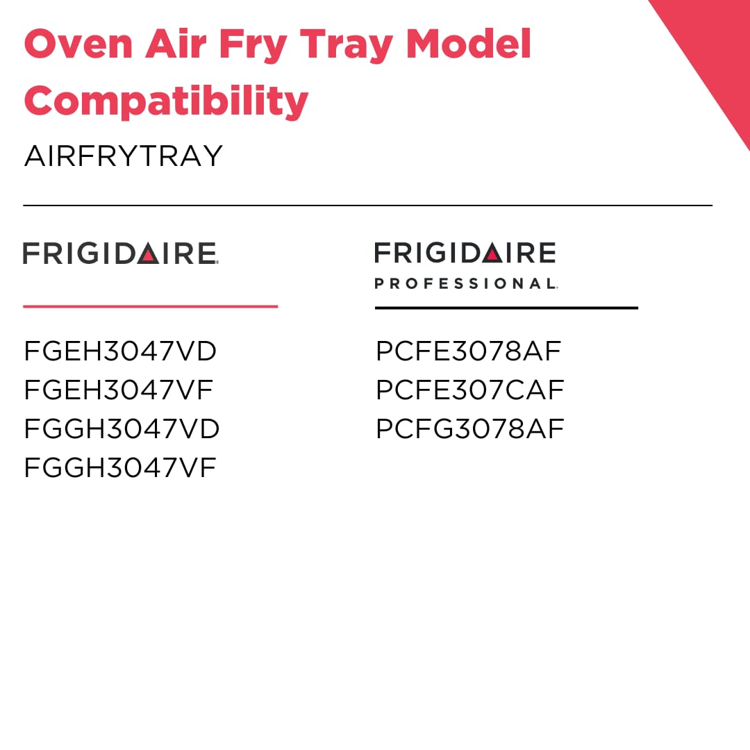 Frigidaire AIRFRYTRAY Ready Cook Oven Insert - Silver Air Fryer Basket (18.4” x 15.3” x 0.8”) & Rack (24.1” x 15.3”) - 15.2 oz - Compatible with Select Frigidaire Models - Perfect for Healthy Air Frying, Roasting & Reheating