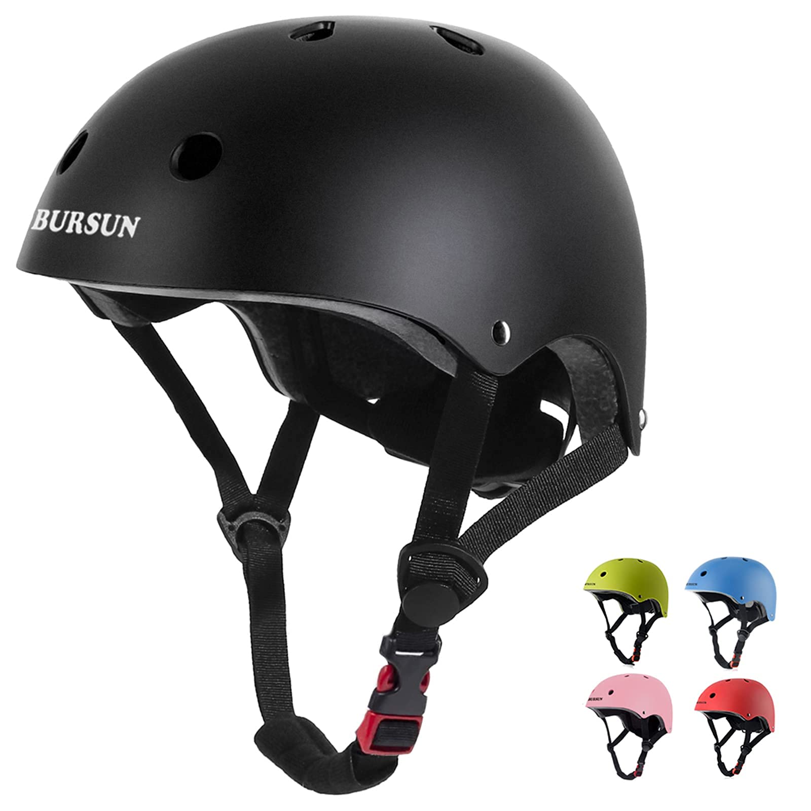 BURSUN Adjustable Kids Bike Helmet for Boys & Girls Ages 2-14 - Lightweight Multi-Sport Helmet with Ventilation for Biking, Skateboarding, Scooter & Roller Skating - Perfect for Outdoor Play & Safety Protection