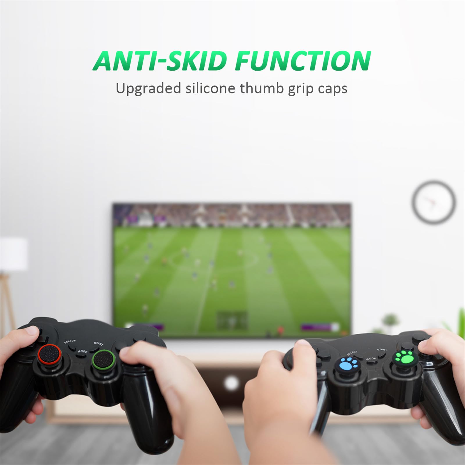 Frienda 26-Piece Silicone Thumb Grip Caps - Luminous Joystick Cover for PS5/PS4/PS3/PS2/Xbox One/Xbox 360 Controllers - Enhanced Grip & Comfort for Gaming Sessions - Perfect for FPS, Racing & Fighting Games