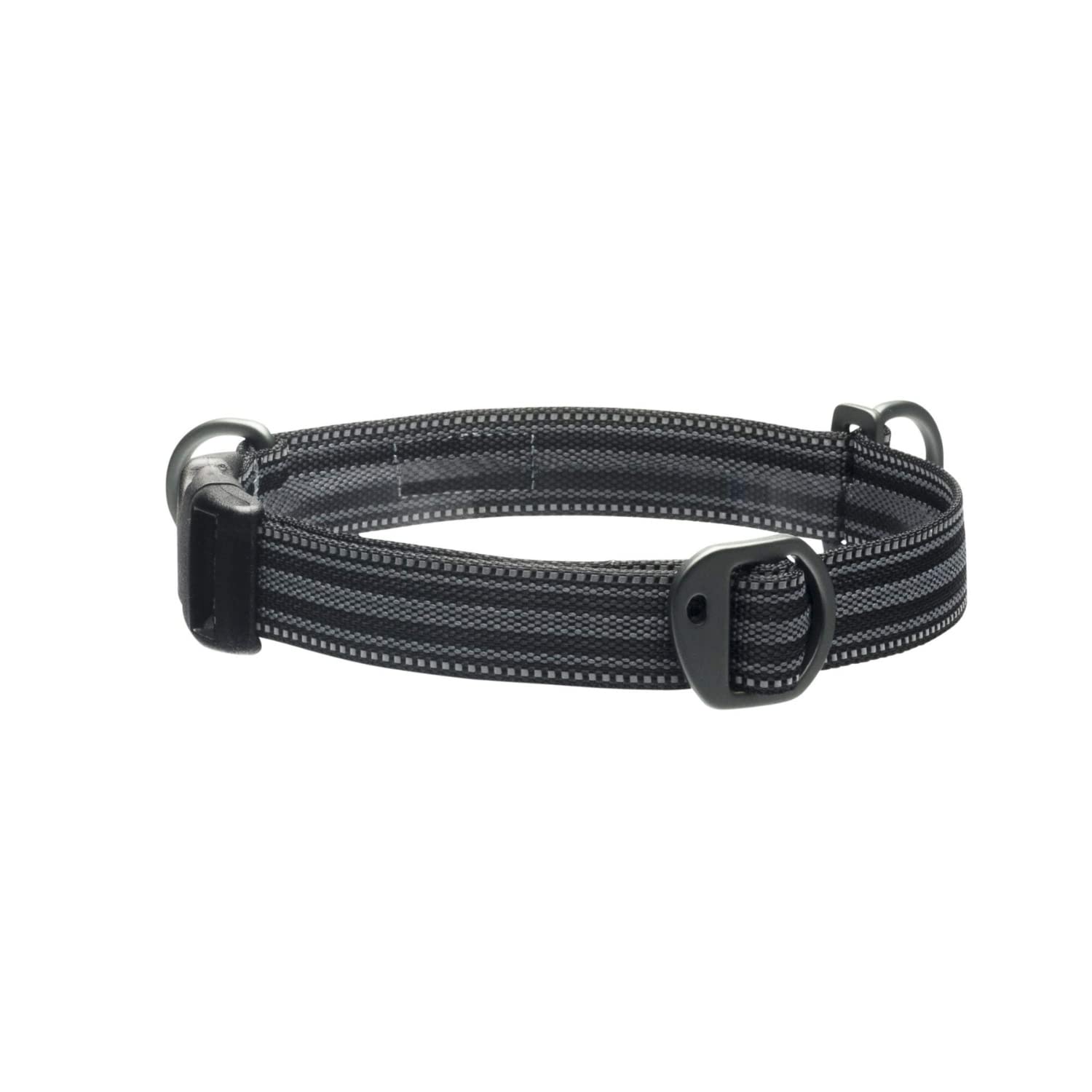 Go Dog Glo Everyday Reflective Dog Collar - Black | Adjustable, Durable & Comfortable for Small, Medium & Large Dogs | Perfect for Night Walks, Jogging & Outdoor Adventures