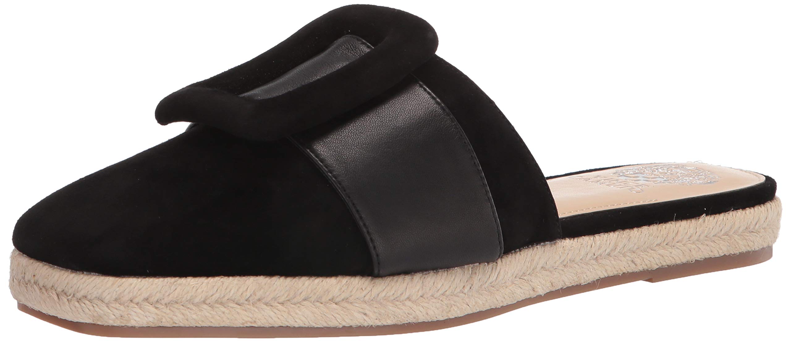Vince Camuto Women's Jinannie Espadrille Mule Sandals - Comfortable Black Slide Shoes Size 7 | Perfect for Summer, Beach, and Casual Outings