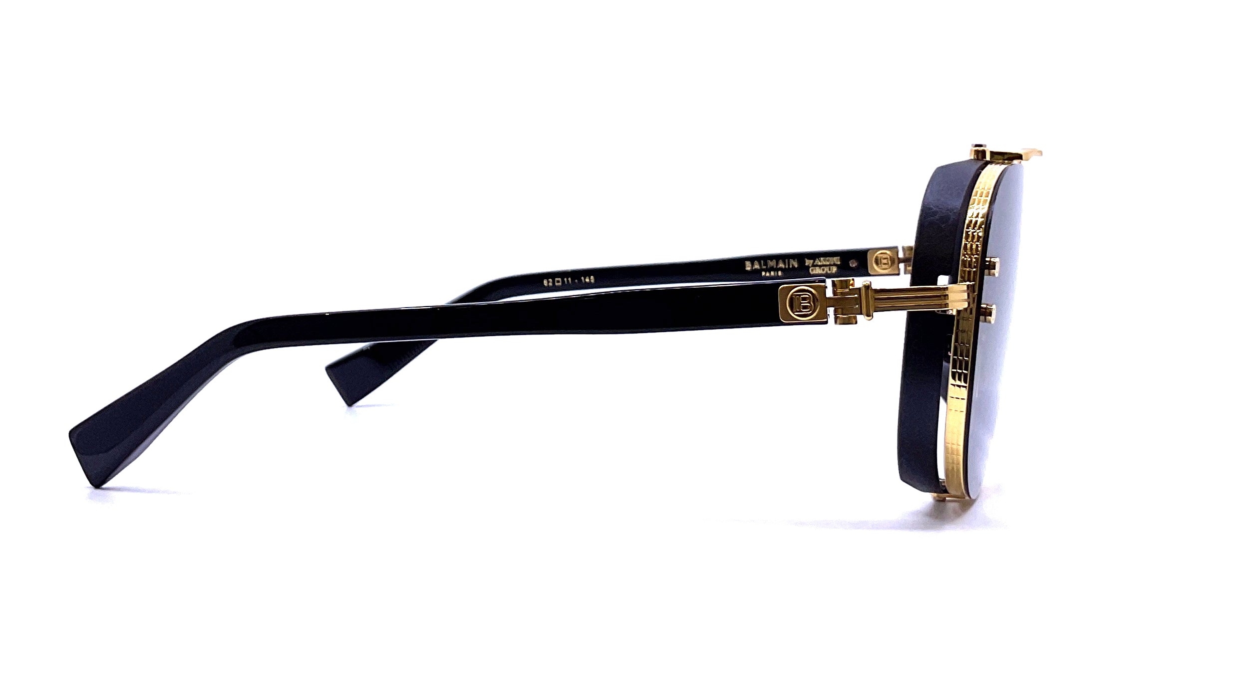 Balmain Capitaine Gold & Black Sunglasses – Luxury Designer Shades for Men & Women – Perfect for Outdoor Activities, Travel, and Fashion Statements