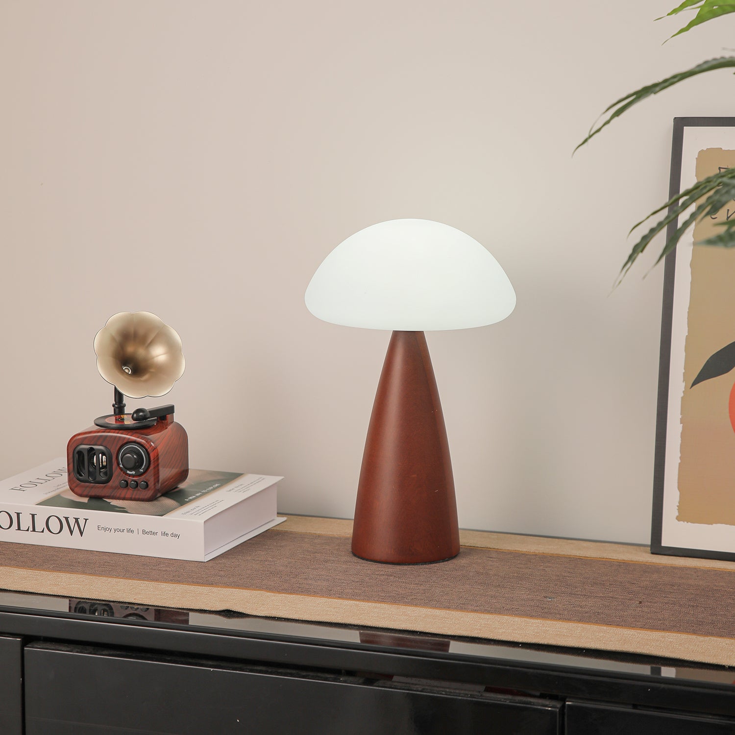 Clara Mushroom Table Lamp - Soft Night Light for Bedroom, Nursery, Living Room - Dimmable LED Desk Lamp for Kids & Adults - Cozy Home Decor & Reading Light