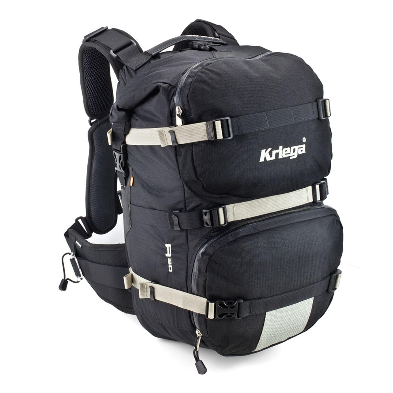 Kriega R30 Motorcycle Backpack - Waterproof, Durable & Comfortable for Commuting, Travel & Outdoor Adventures