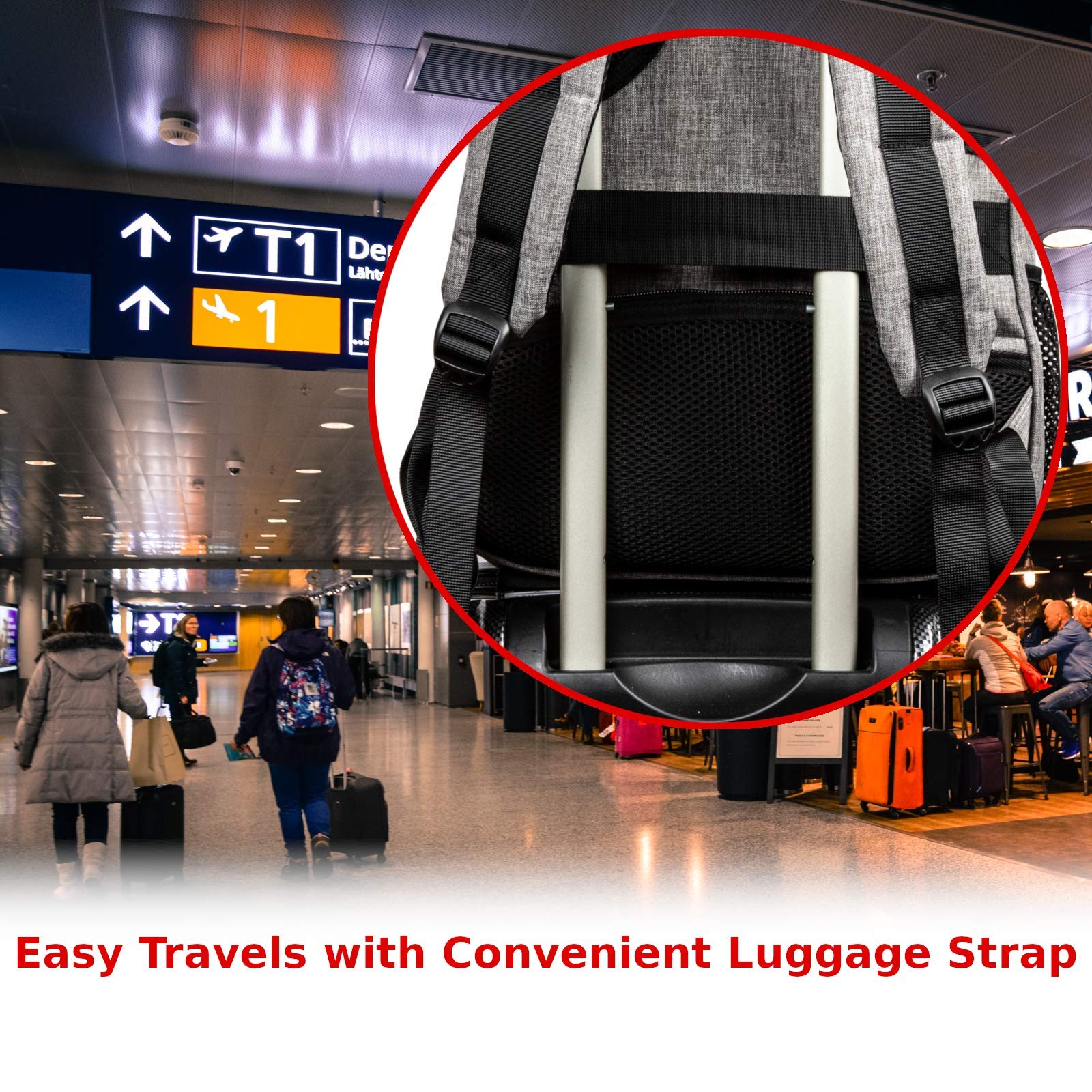 5-Star Anti-Theft Travel Laptop Backpack with USB Charging Port & Headphone Jack - Durable Business & College Computer Bag for Men & Women - Perfect for Commuting, Air Travel & Campus Use