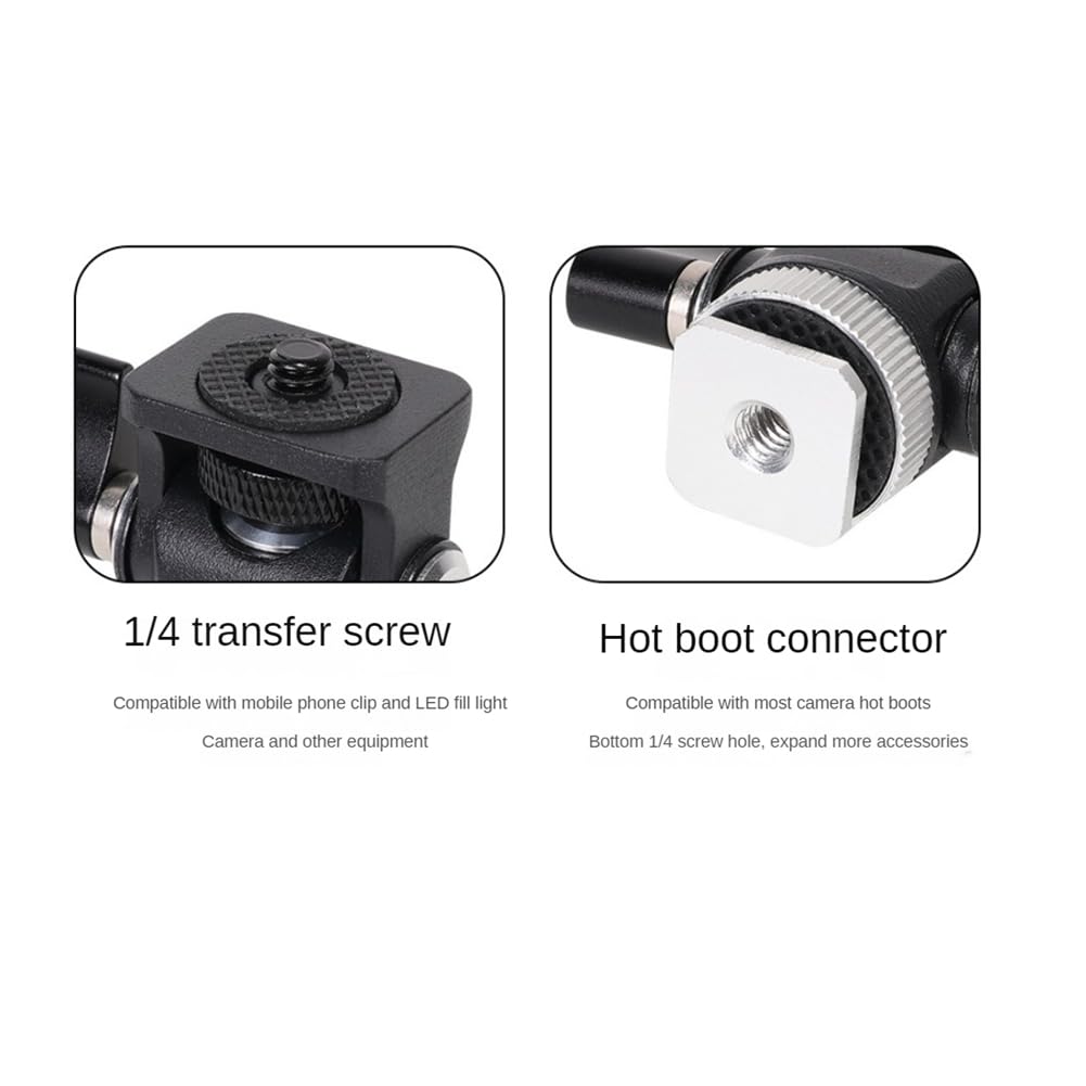 Paociuro 360° Swivel Hot Shoe Mount Adapter with 1/4