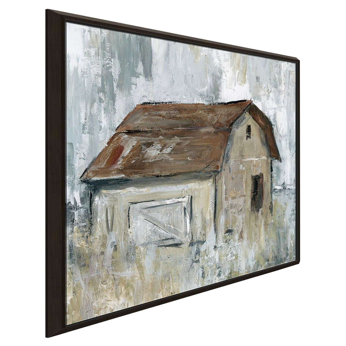 Barn At Dusk by Carol Robinson - Premium Floating Canvas Wall Art Print - Perfect for Living Room, Bedroom & Office Decor