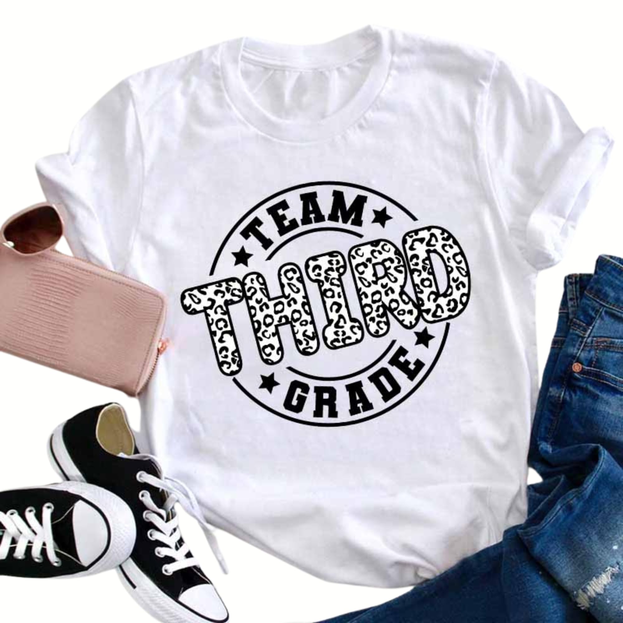 Personalized 1st Grade Teacher Team T-Shirt - Custom Name Teacher Tee for School Staff & Gifts (Small to 3X-Large) | Perfect for Teacher Appreciation Week, Classroom Spirit & School Events