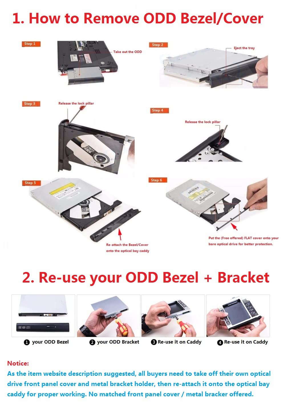 Dell Latitude E6430s E6430ATG TS-U633 2nd Hard Drive HDD SSD Caddy Tray - Upgrade Kit for Extra Storage | Perfect for Business Laptops, Data Backup & System Expansion