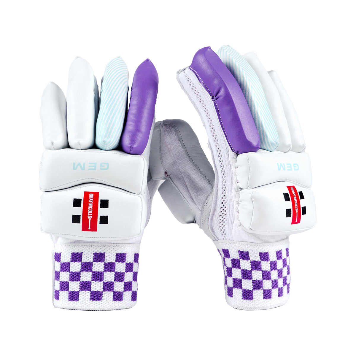 Gray Nicolls Gem 2.1 Power Cricket Batting Gloves - Premium Leather Protection for Cricket Players | Perfect for Practice & Matches