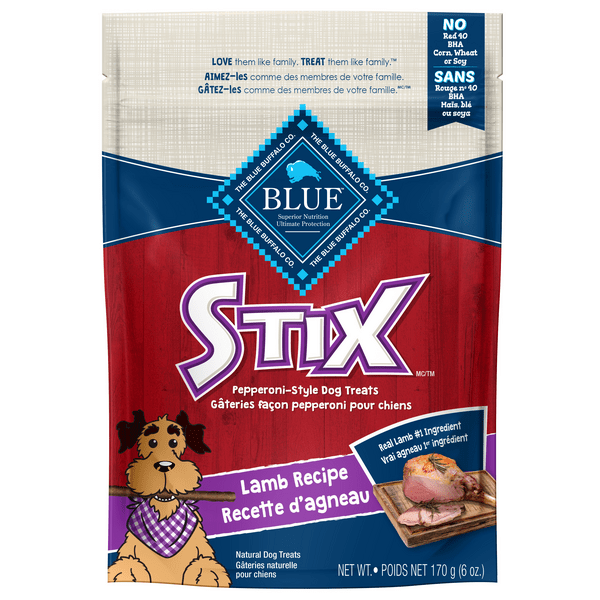 BLUE Stix Pepperoni Style Dog Treats - Lamb Recipe for Dogs | Natural Chews for Training & Rewards | Perfect for Small & Large Breeds