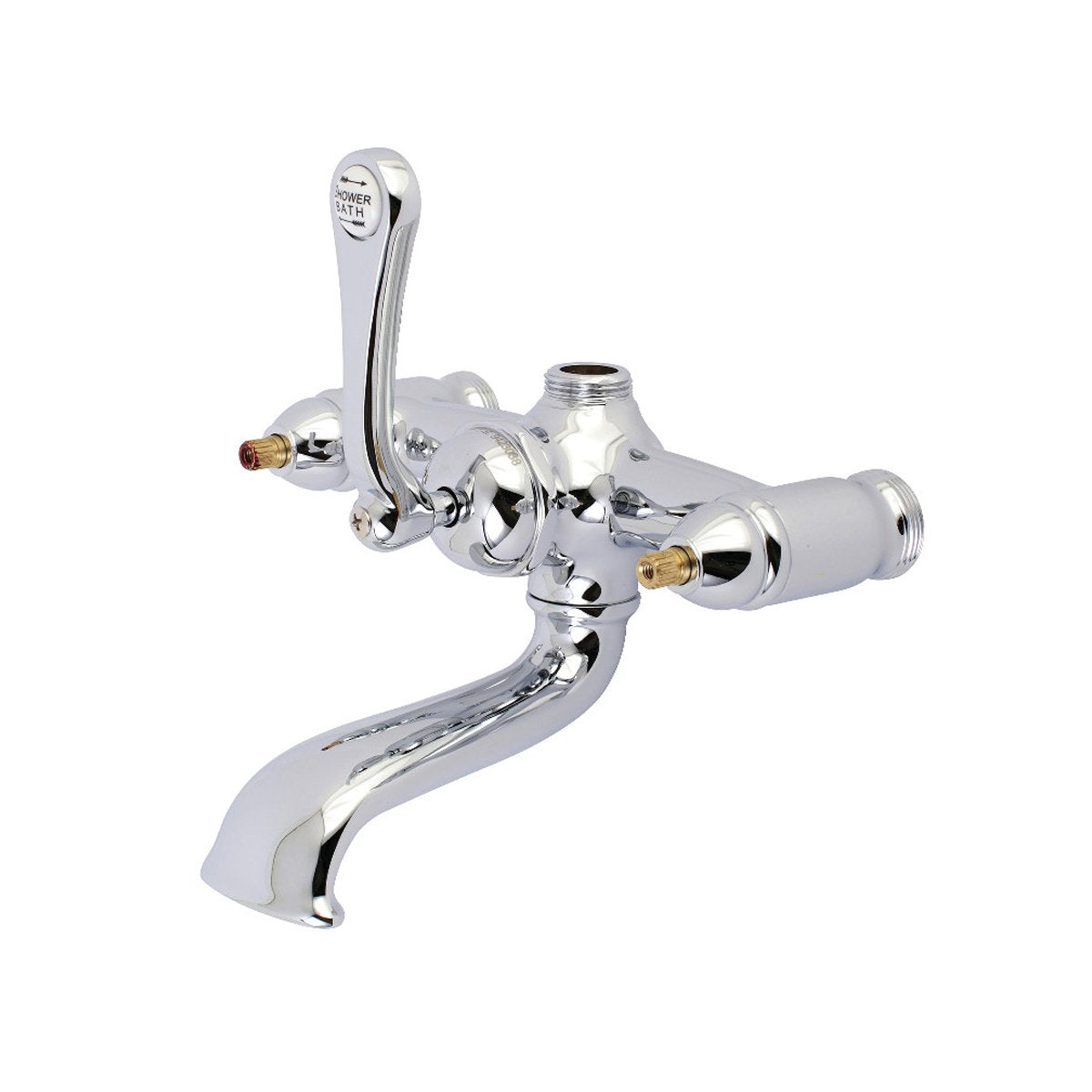 Vintage Wall Mount Clawfoot Tub Faucet - Polished Chrome Finish | Bathroom Sink Faucet for Classic & Modern Decor | Perfect for Bathroom Renovation, Spa, and Luxury Home Decor