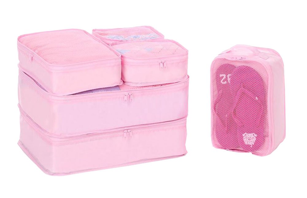 East Majik 6-Piece Travel Storage Organizer Set for Cosmetics, Shoes, Socks, Underwear & Bras – Perfect for Packing, Vacations & Closet Organization