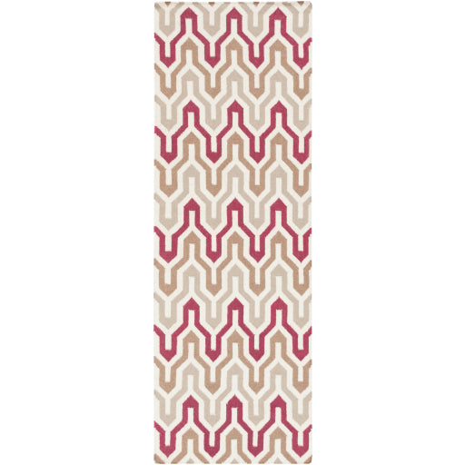 Fallon Dark Red & Ivory Area Rug - Soft & Durable Handmade Wool Rug for Living Room, Bedroom, Dining Room Decor