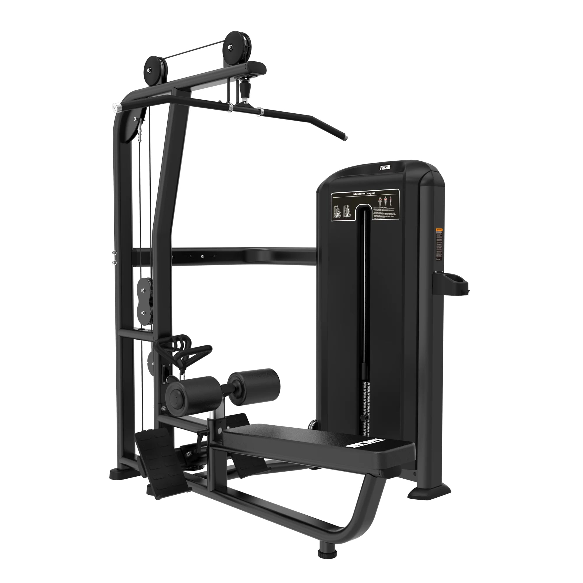 FITLAB SEATED ROW & LAT PULLDOWN MACHINE - Home Gym Strength Training Equipment for Back Muscles | Perfect for Home Workouts and Commercial Gyms