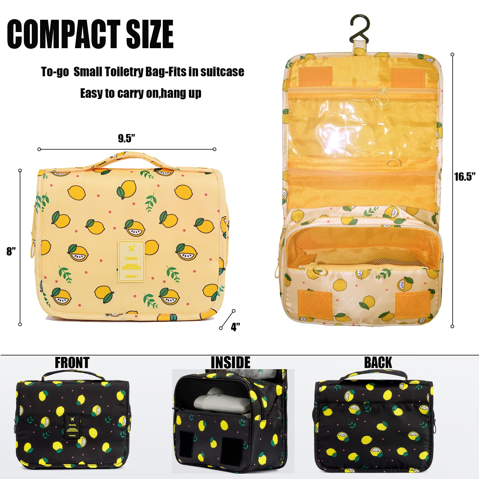 L&FY Hanging Travel Toiletry Bag for Women & Men - Waterproof Cosmetic Organizer, Makeup Pouch & Dopp Kit with Handle - Perfect for Vacation, Camping & Business Trips