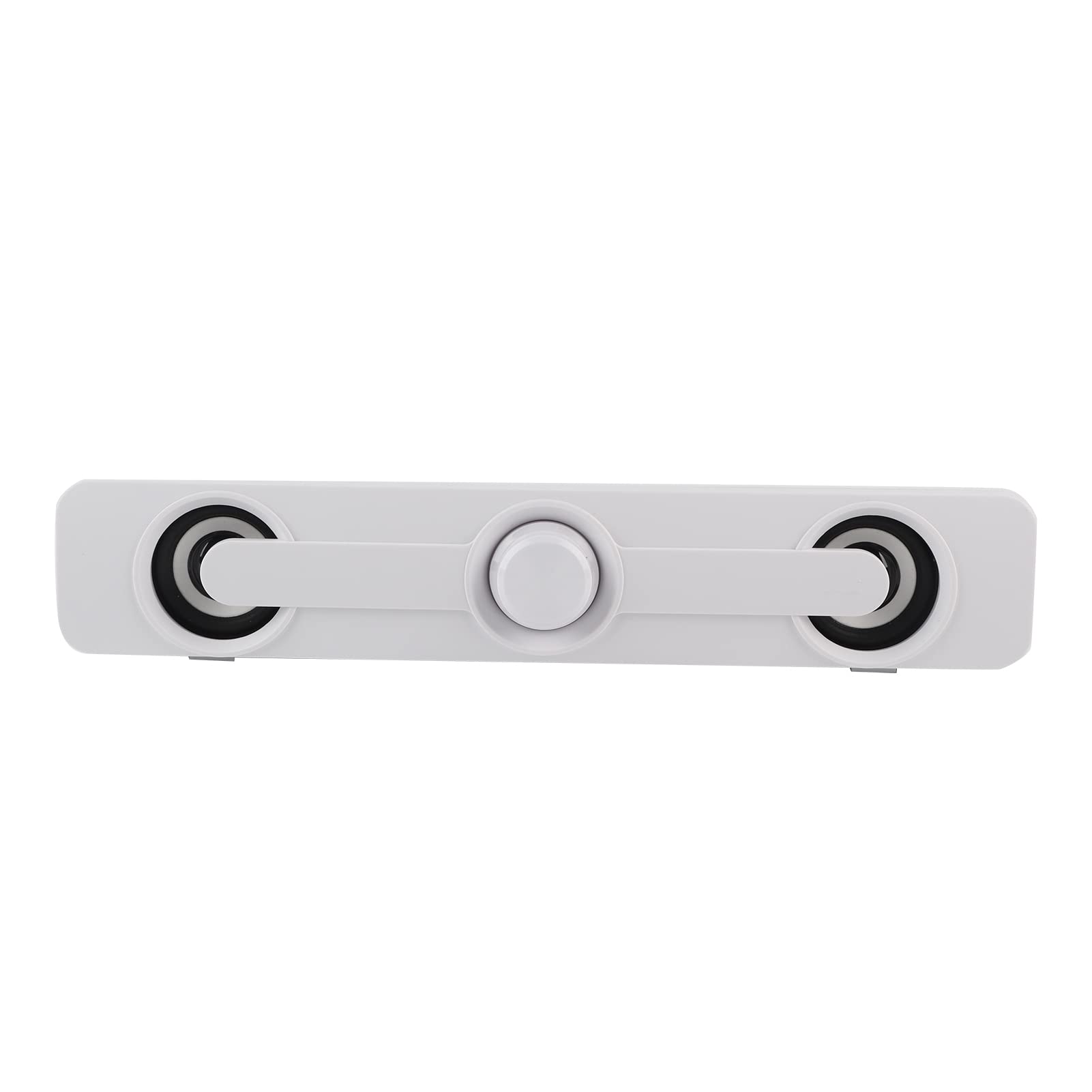 Compact White PC Soundbar for Laptop - Slim USB Computer Speakers with Clear Audio for Gaming, Movies & Music | Perfect for Home Office & Small Spaces