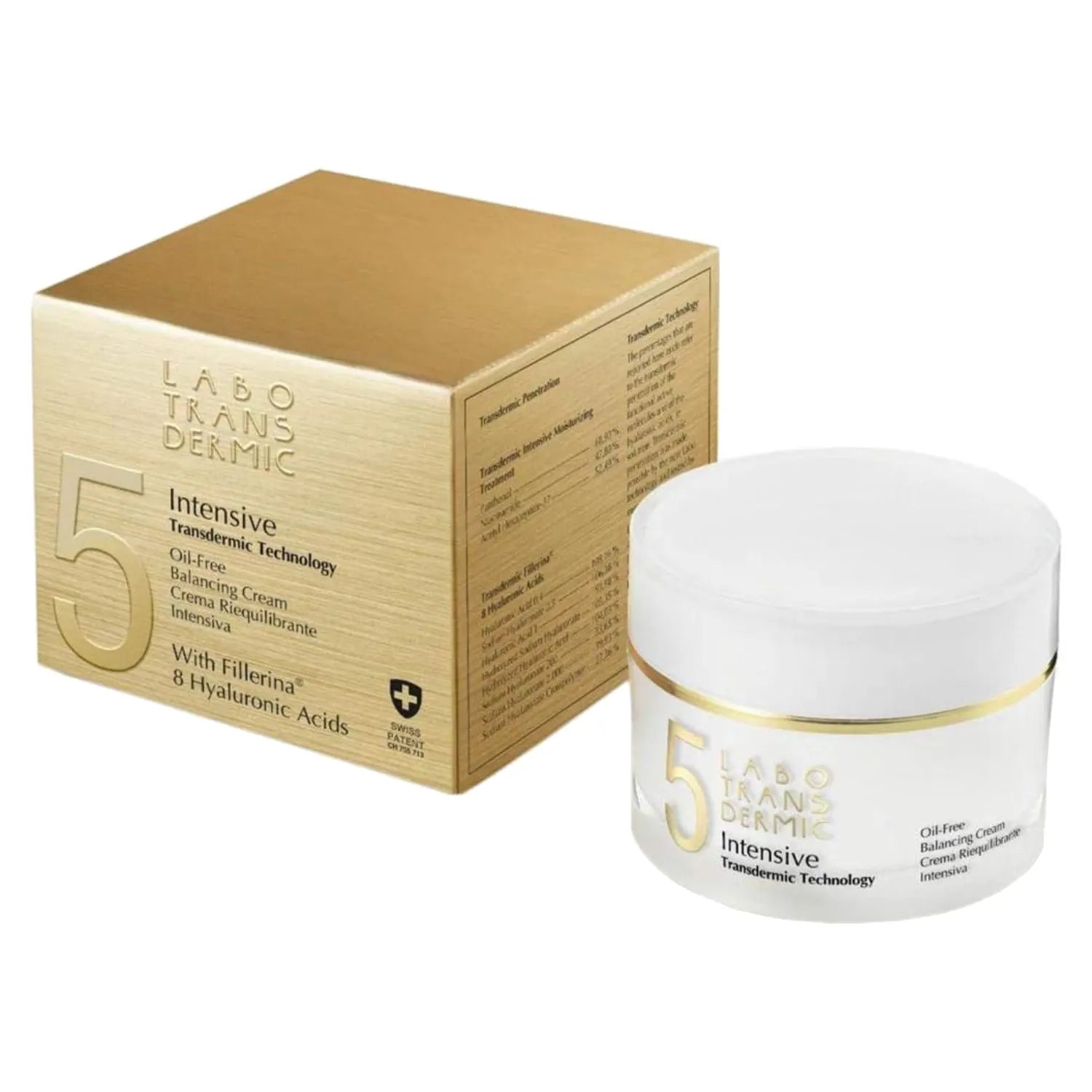 Labo Transdermic Oil-Free Balancing Face Cream 50ml - Hydrating Moisturizer for Oily & Combination Skin - Day & Night Use for a Shine-Free Complexion