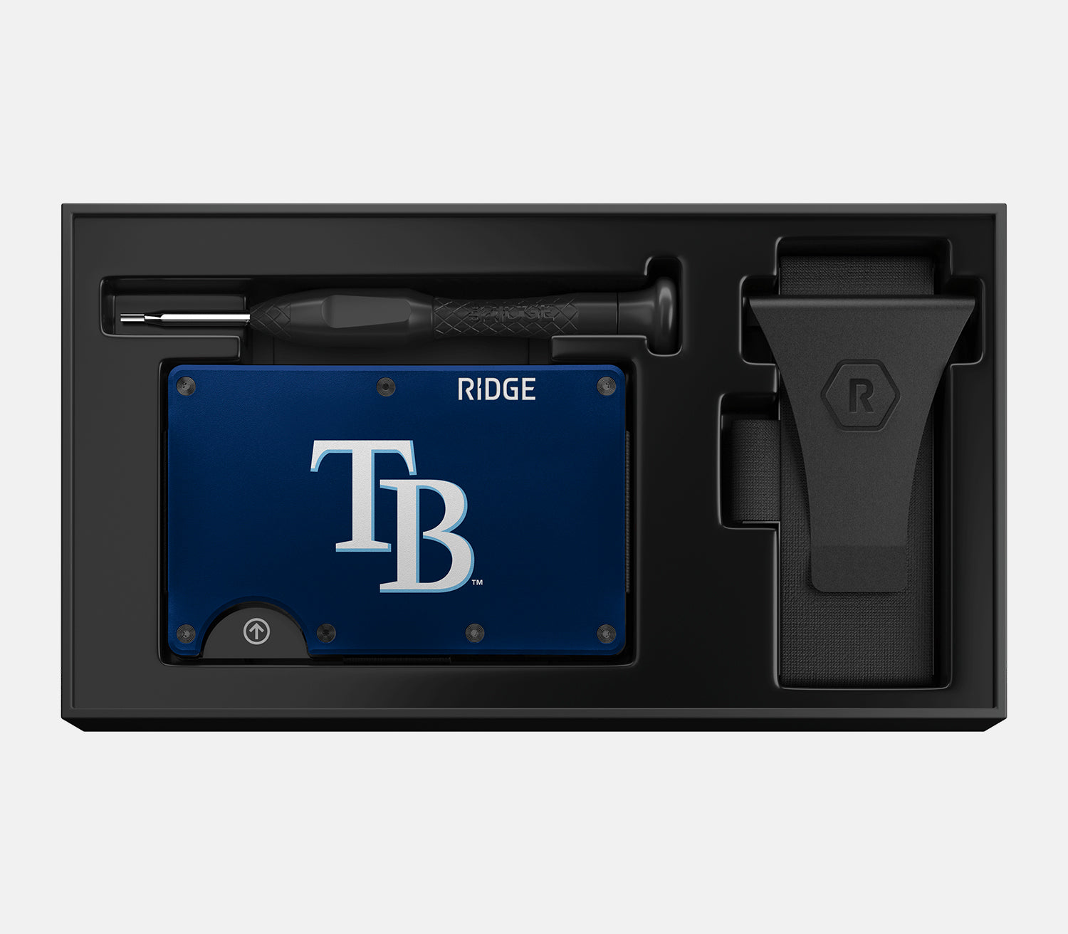 Ridge Wallet for Men - Slim Minimalist RFID Blocking Front Pocket Wallet - Tampa Bay Rays Edition | Perfect for Everyday Carry, Travel & Gifts