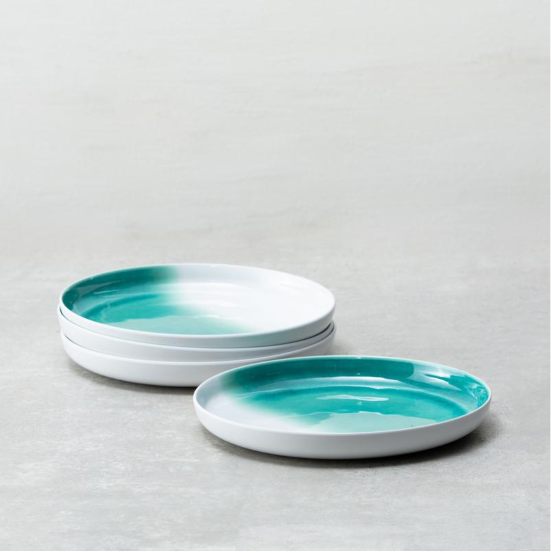 Fortessa La Côte Amalfi 11-Inch Outdoor Dinner Plate Set - Elegant Stoneware for Patio Dining, Picnics & Alfresco Entertaining