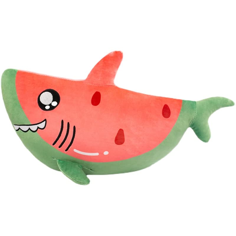 **Shark Watermelon Plush Toy - Soft Stuffed Animal Doll for Kids & Adults - Cute Spoof Animal Gift for Boyfriend, Girlfriend, Birthday & Valentine's Day - Perfect for Cuddling, Decor & Surprise Gifts**