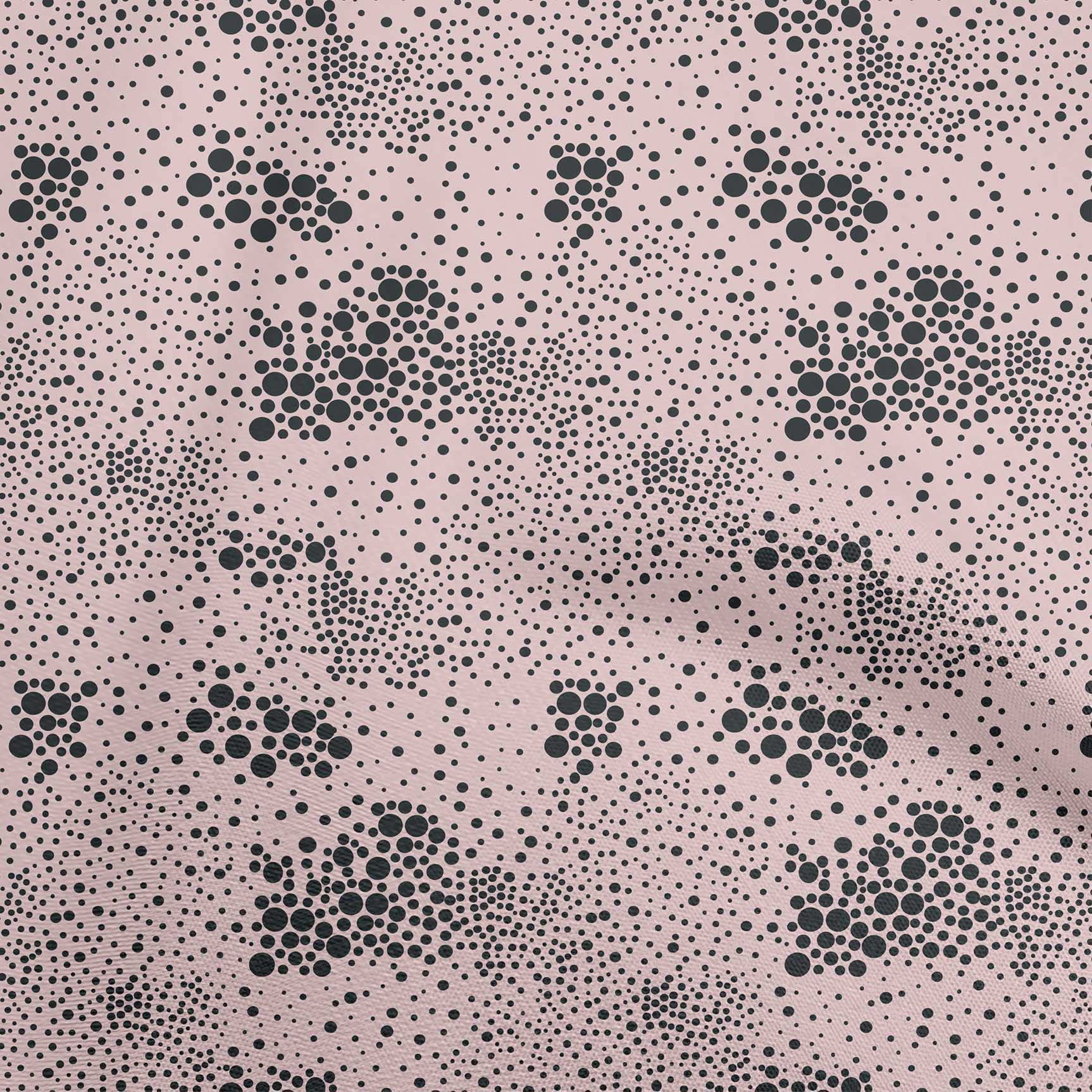 oneOone Polyester Spandex Rose Pink Fabric with Uneven Dot Print - 56 Inch Wide Dress Material by The Yard | Perfect for DIY Dresses, Skirts & Home Decor Projects
