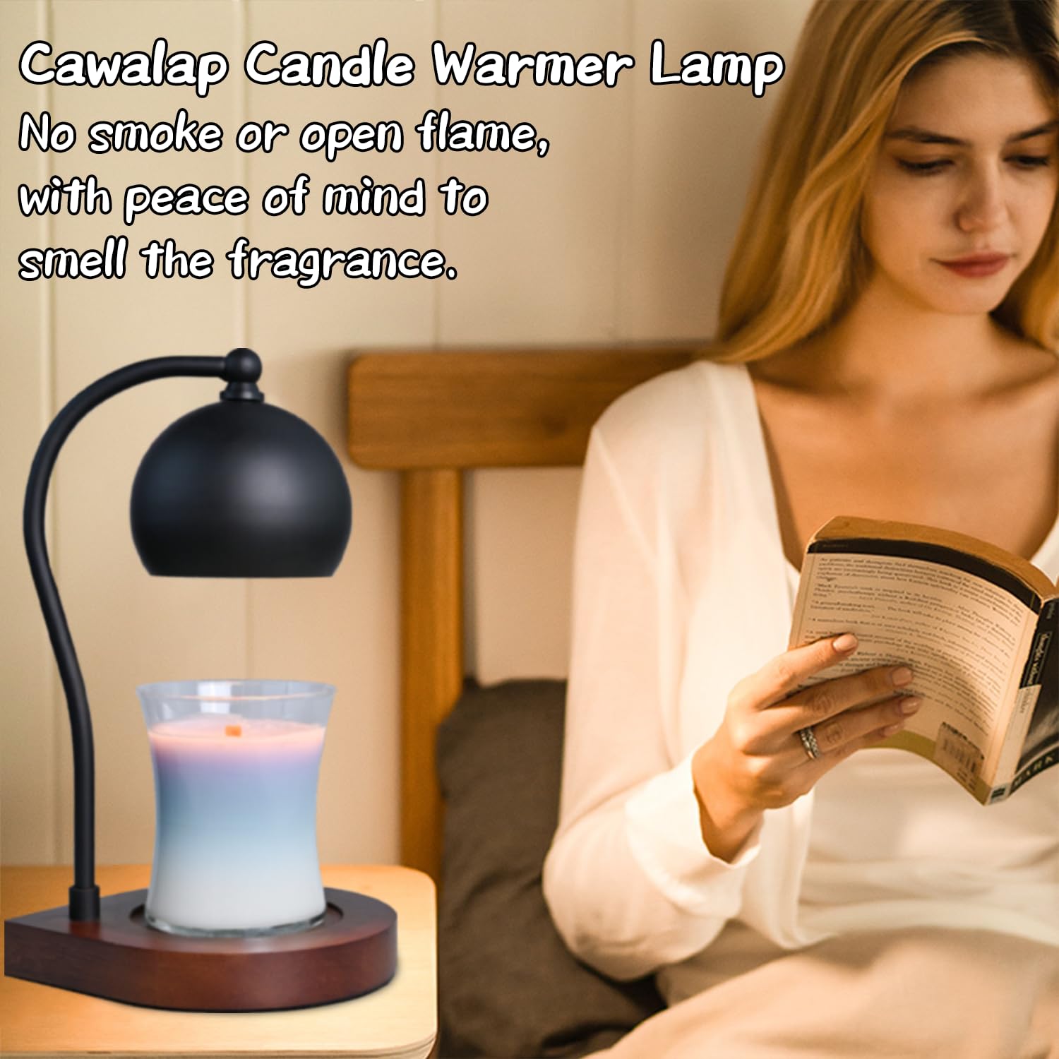 Premium Candle Warmer Lamp with Timer & Dimmer - 2 Bulbs Included for Wax Melts - Elegant Home Decor Gift for Women, Mom, Housewarming - Perfect for Relaxation, Aromatherapy & Cozy Ambiance