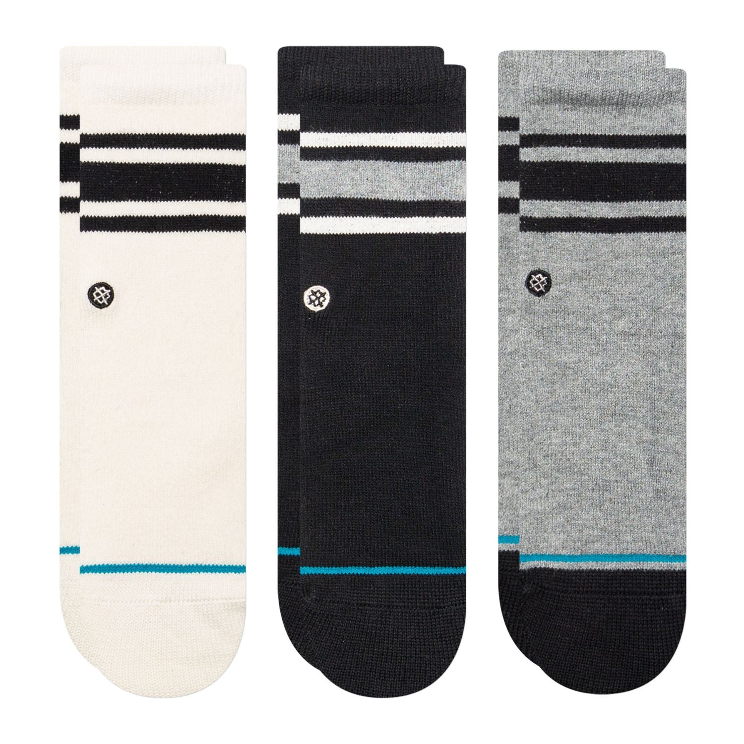 Baby and Toddler Crew Socks 3-Pack - Soft Cotton Black Socks for Boys & Girls - Perfect for Everyday Wear, Playtime and Daycare