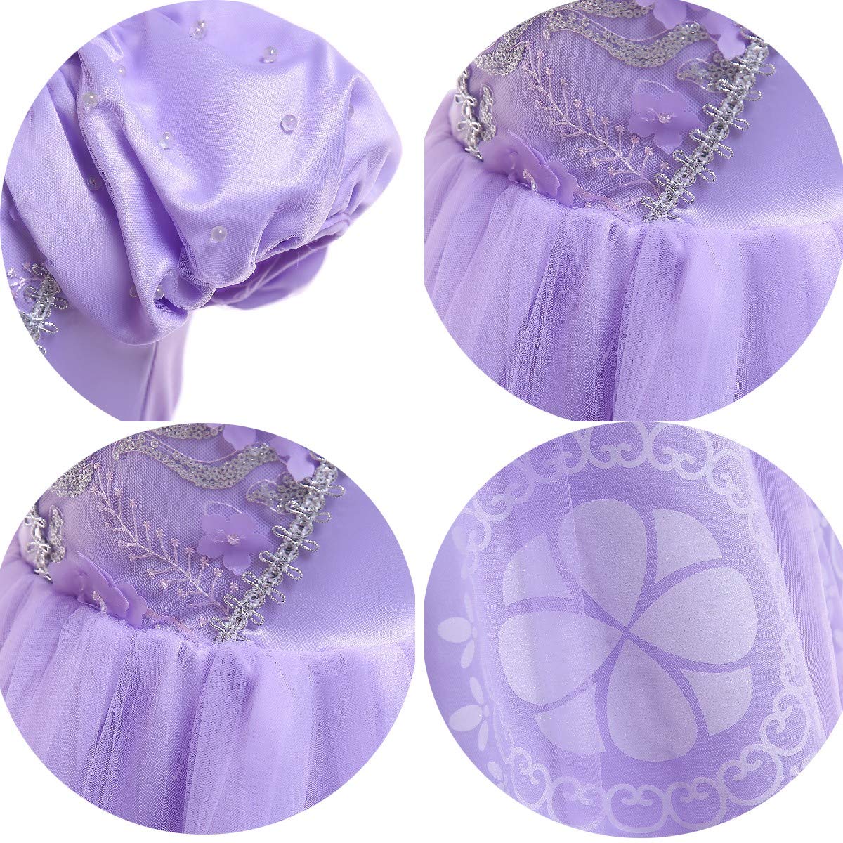 **Sofia Princess Birthday Dress for Girls | Rapunzel Halloween Costume & Christmas Party Gown with Accessories | Perfect for Pageants, Evening Parties & Dress-Up Play**