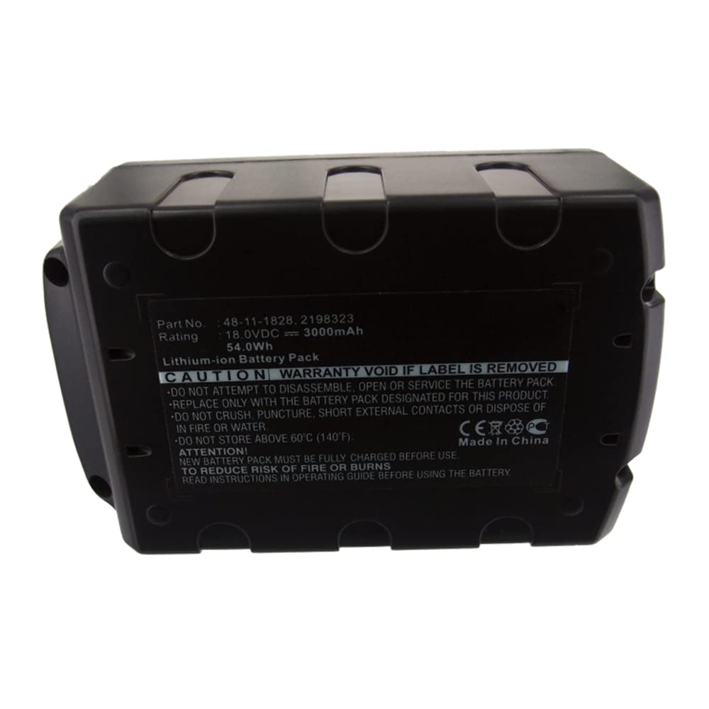 Synergy Digital 18V 3000mAh Li-ion Battery Replacement for Milwaukee 2653-22 & B41A Power Tools - Ultra High Capacity Power Source for Drills, Saws, and Milwaukee M18 Cordless Tools