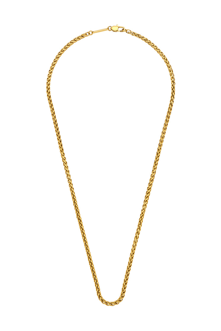 Men's Spiga Chain Necklace - Stainless Steel Italian Rope Necklace for Men - Perfect for Casual Wear, Date Night & Gifts