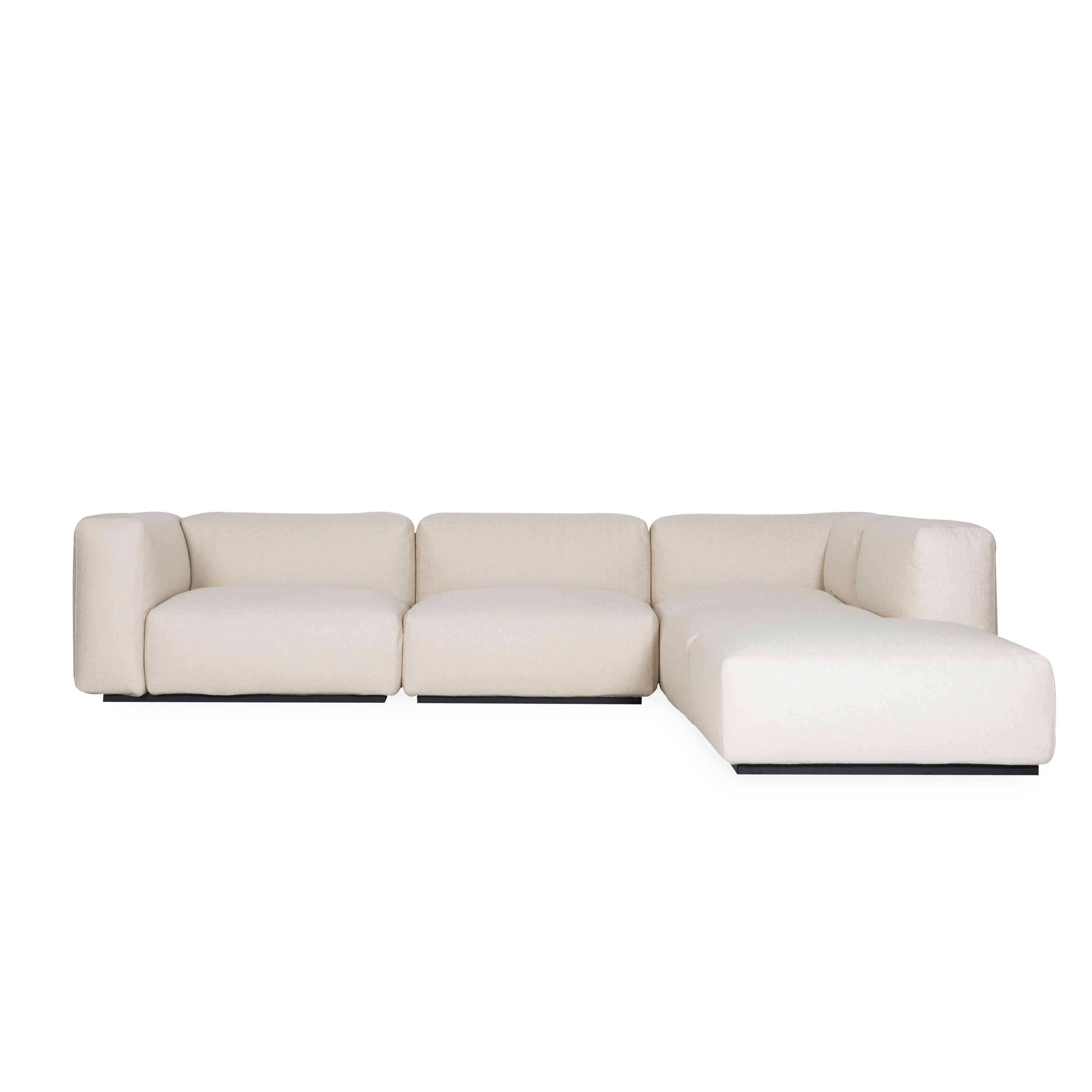 Modern Oblong Plus Chaise Sectional Sofa - Comfortable L-Shaped Couch for Living Room, Family Room, or Lounge Area | Perfect for Relaxing, Entertaining, and Movie Nights