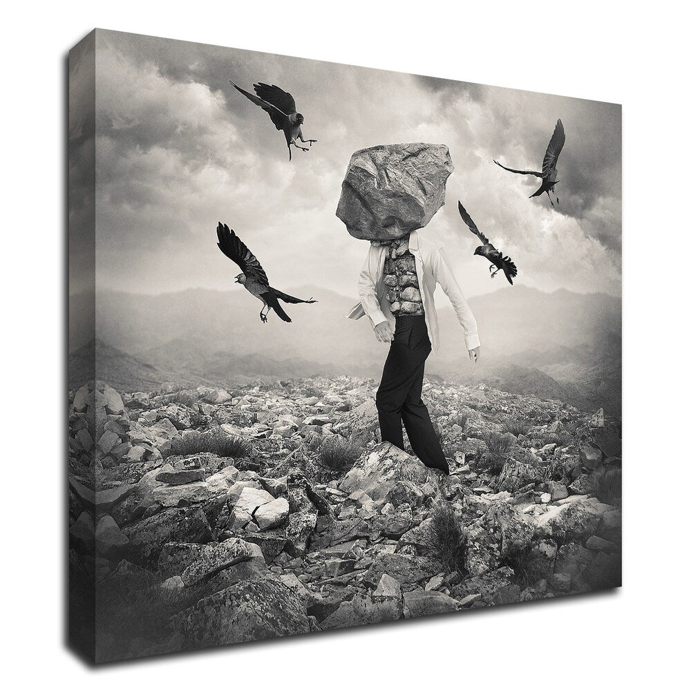 Battle by Tommy Ingberg - Premium Canvas Wall Art Print - Framed & Ready to Hang - Modern Home & Office Decor