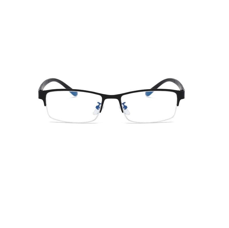 Blue Light Blocking Glasses for Men & Women - Rectangle Frame Computer Glasses with Anti-UV Protection - Reduce Eye Strain for Office Work, Gaming & Screen Time (Blue)