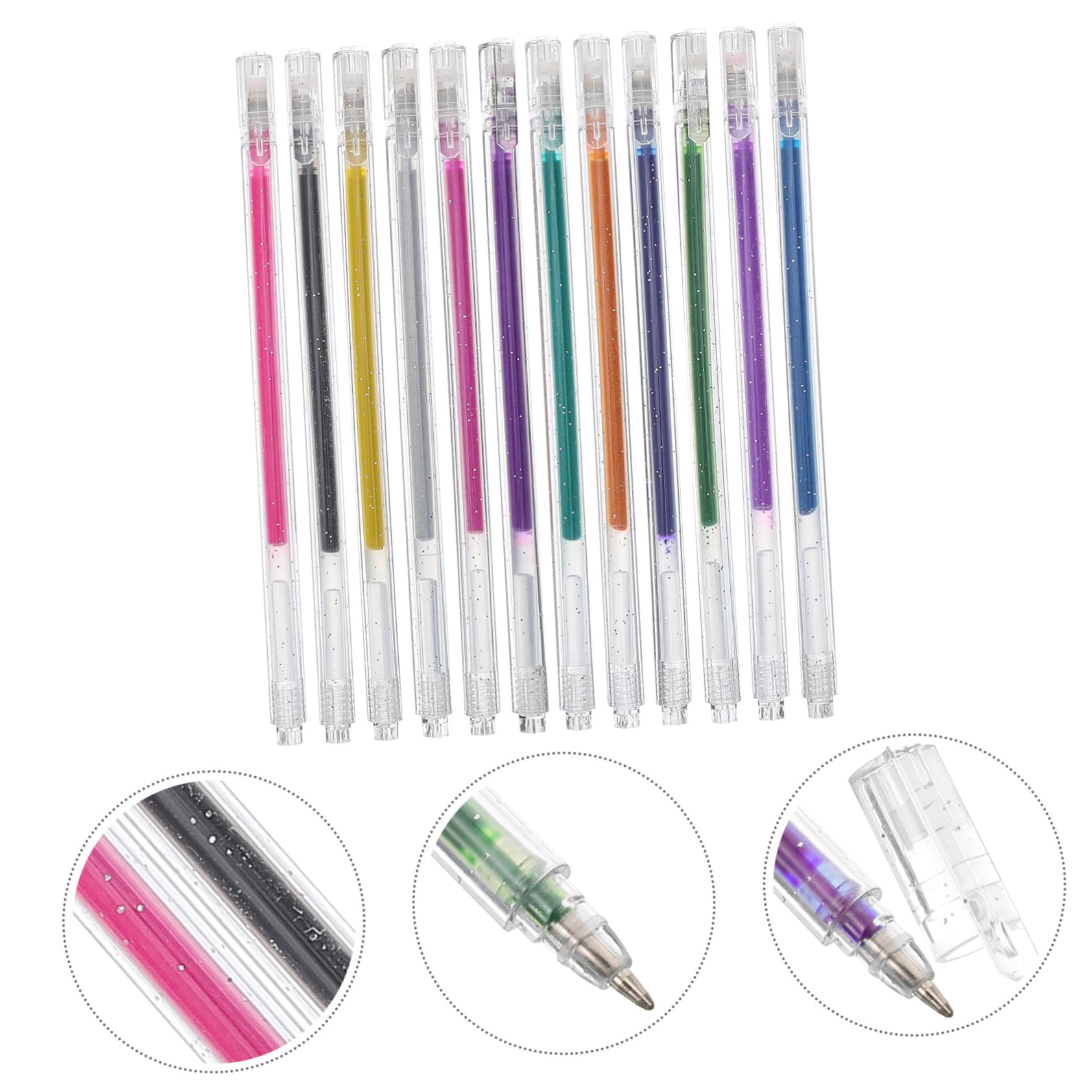 VILLCASE 24-Pack Glitter Gel Pens Set - Vibrant Colors for Drawing, Painting & DIY Crafts - Perfect for Kids Art Projects, Scrapbooking & School Supplies