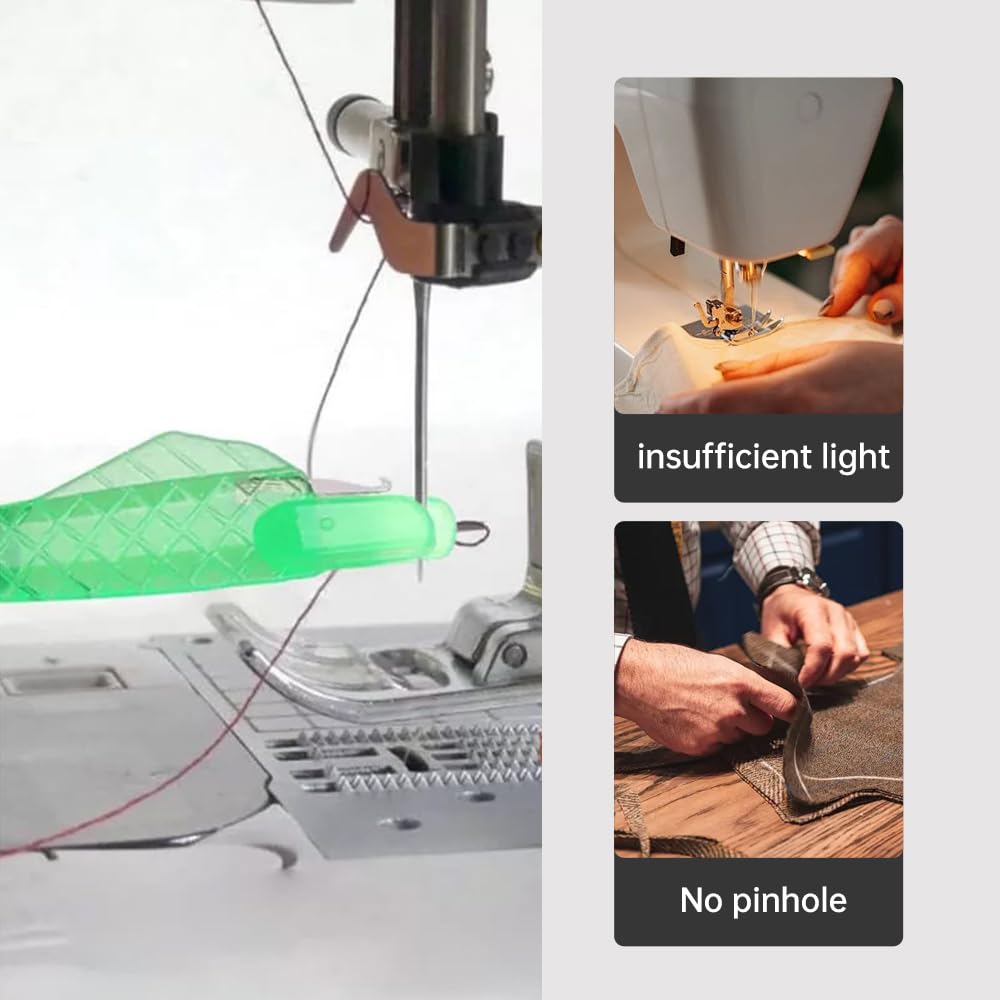 2024 Upgraded Automatic Sewing Machine Needle Threader - Fish Mouth Design for Quick & Easy Threading | Durable Loop Needle Threader Tool (10 Pack) | Perfect for Quilting, Garment Repair & Craft Projects
