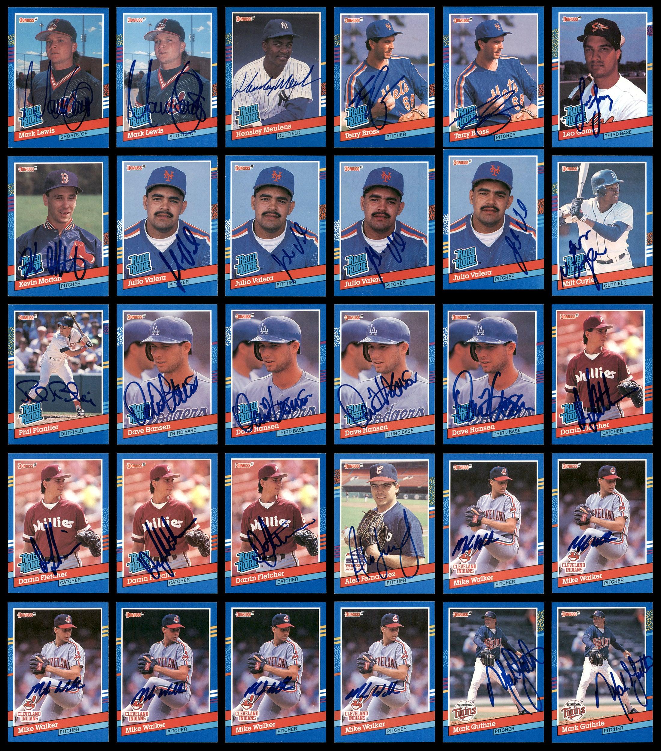 1991 Donruss Baseball Autographed Cards Lot of 318 - Rare Collectible Trading Cards for Sports Memorabilia Enthusiasts - Perfect for Display, Investment and Baseball Card Collections