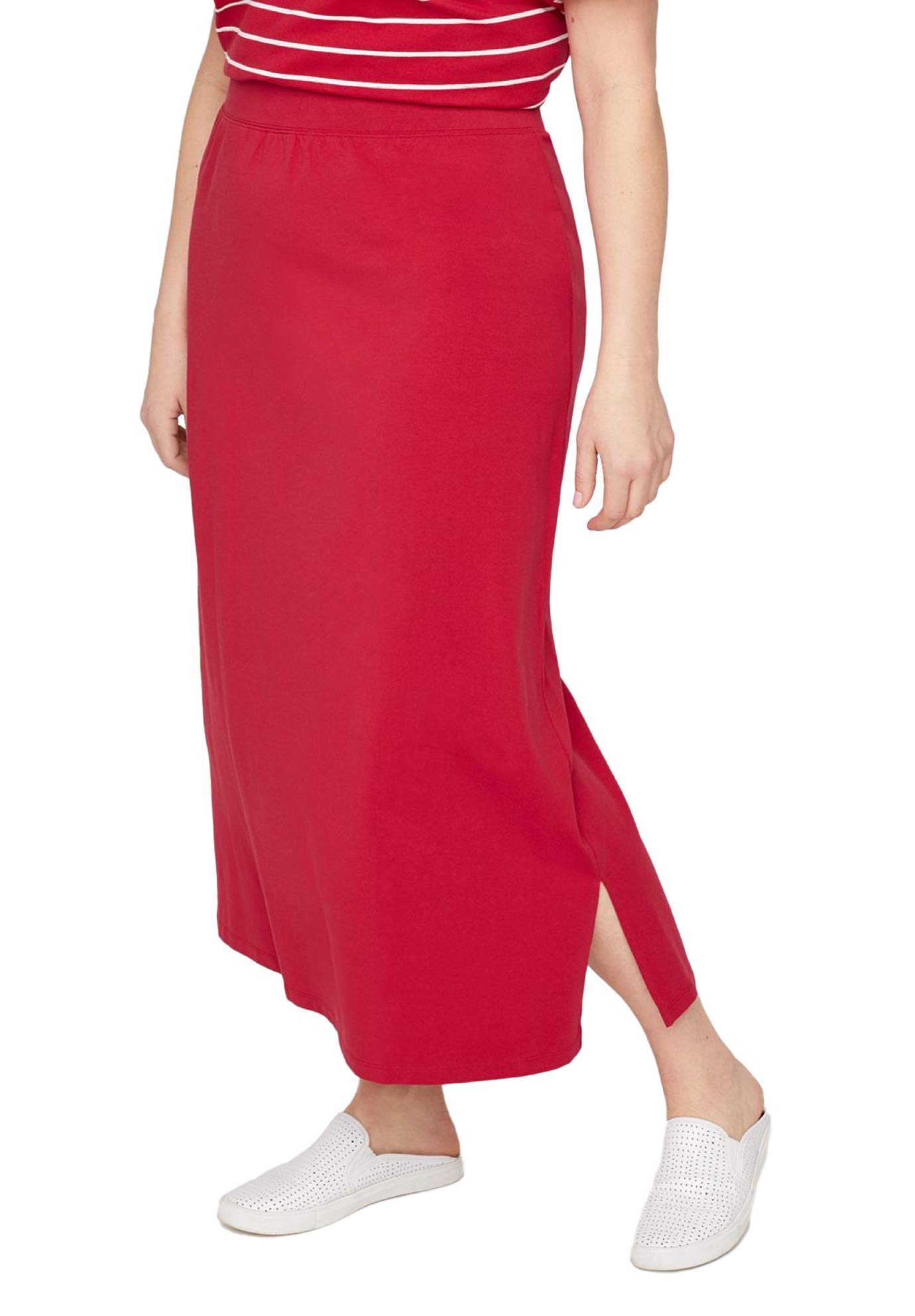 Catherines Women's Plus Size Suprema Maxi Skirt - Flowy Long Skirt for Curvy Women | Perfect for Casual Wear, Beach Outfits & Summer Dresses