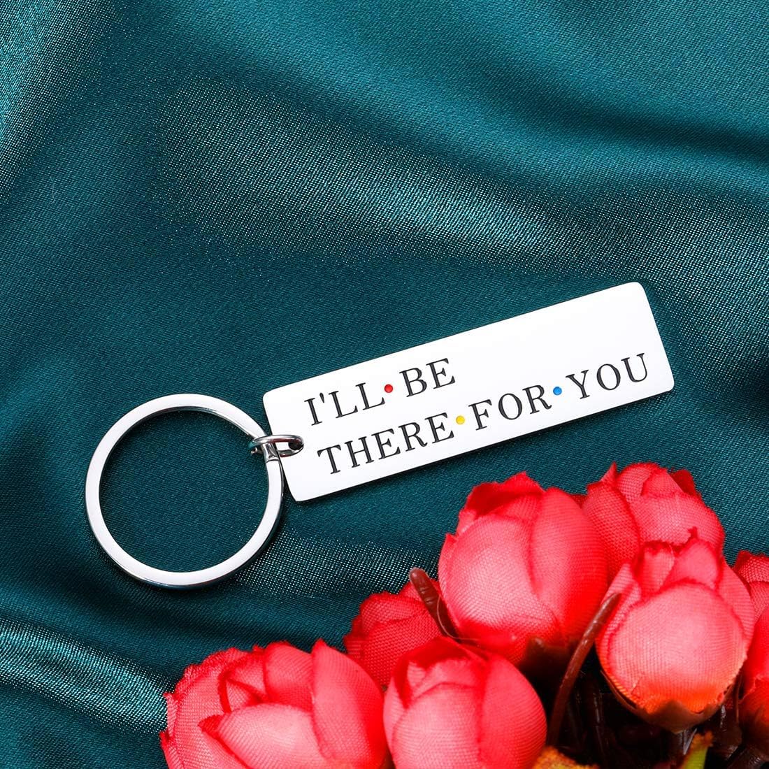 ACCOLIAMBER Best Friend Keychain - Double-Sided I'll Be There for You Keyring for Women & Men | BFF Friendship Gifts for Birthday, Graduation, Christmas | Perfect for Couples, Friends & Jewelry Lovers