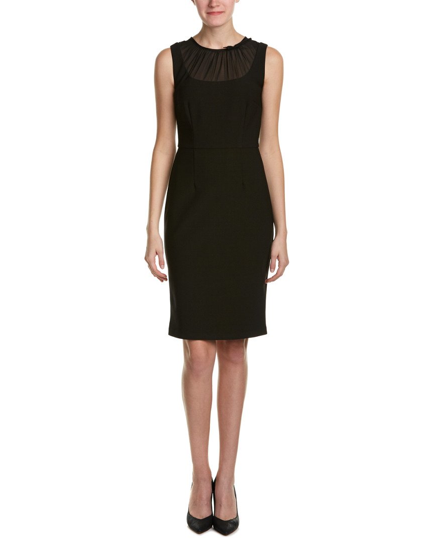 Taylor Women's Illusion Bodice Bow Neck Sheath Dress - Elegant Formal Gown for Cocktail Parties, Weddings & Evening Events