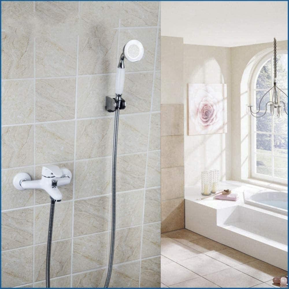 GTYT Solid Brass Wall Mounted Shower System with Mixer Taps - White Bathroom Faucet for Modern Showers | Perfect for Home Renovation & Spa-Like Bathroom Experience
