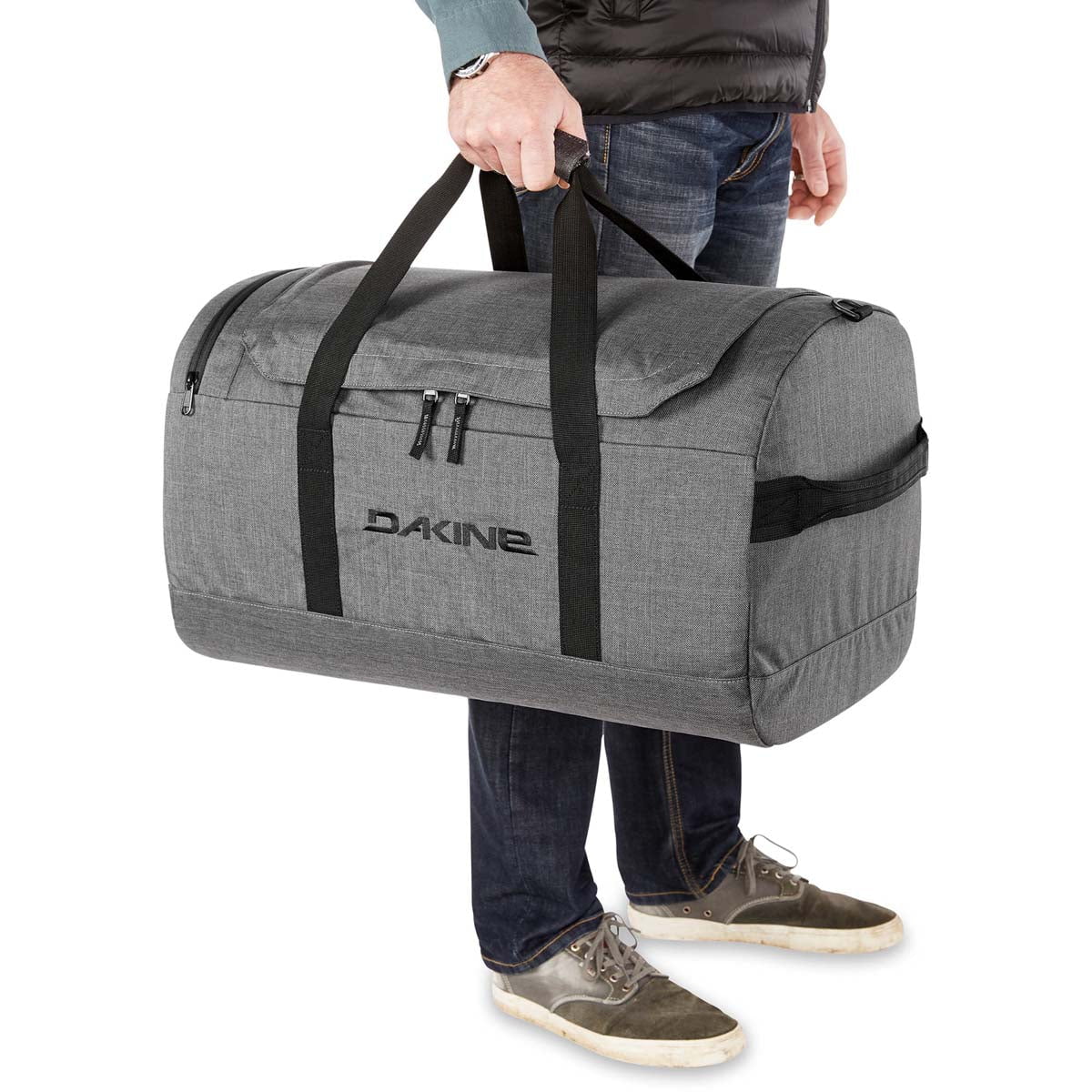 Dakine EQ Duffle 70L Travel Bag - Midnight Blooms Print - Large Capacity Waterproof Duffel for Gym, Travel & Outdoor Adventures