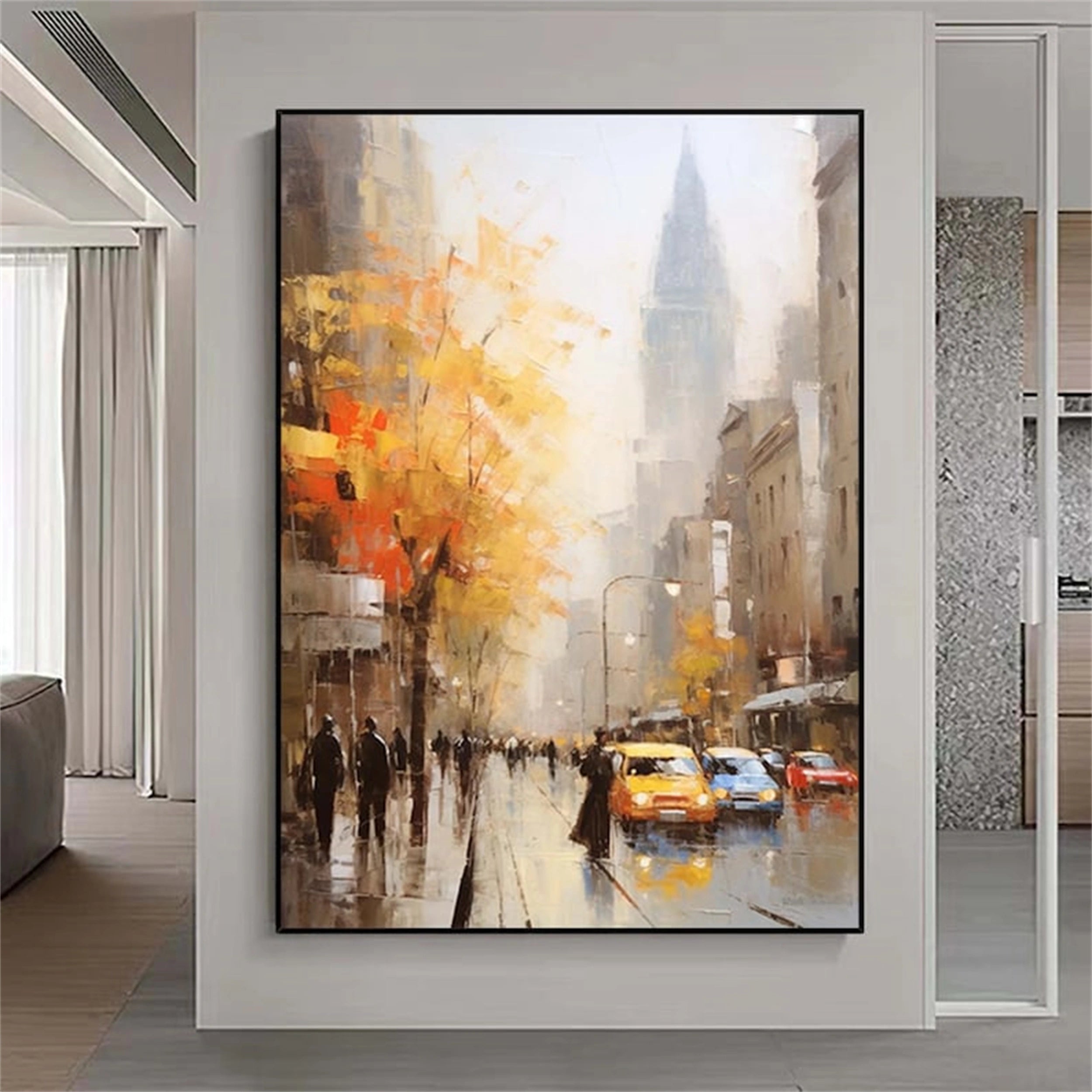Urban Landscape Painting #UL 028 - Modern Wall Art for Living Room, Office & Bedroom Decor