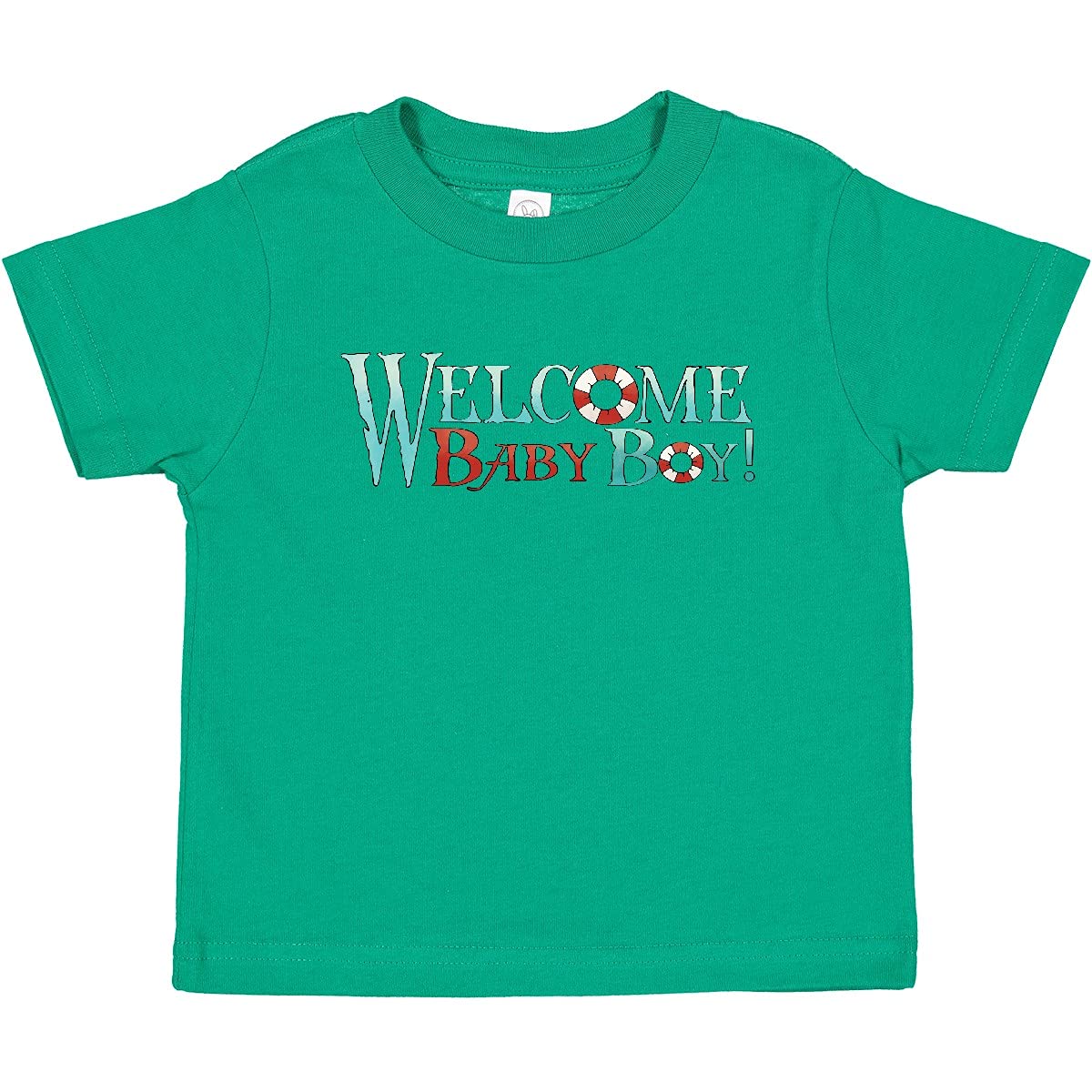 Inktastic Nautical Welcome Baby Boy T-Shirt - Cute Sailor Outfit for Newborns & Infants - Perfect for Baby Showers, Birth Announcements & First Photos
