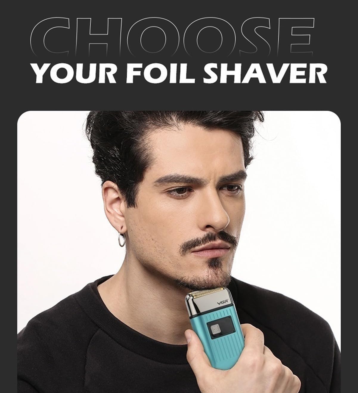 Professional Electric Shaver for Bald Men - Waterproof Rechargeable Foil Shaver with Beard Trimmer, Cordless Men's Shaving Machine (Yellow) | Perfect for Travel, Gym & Daily Grooming Routine